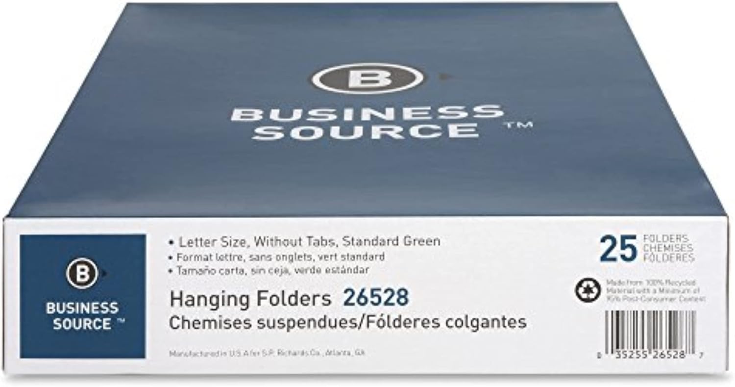 Business Source Standard Hanging File Folders