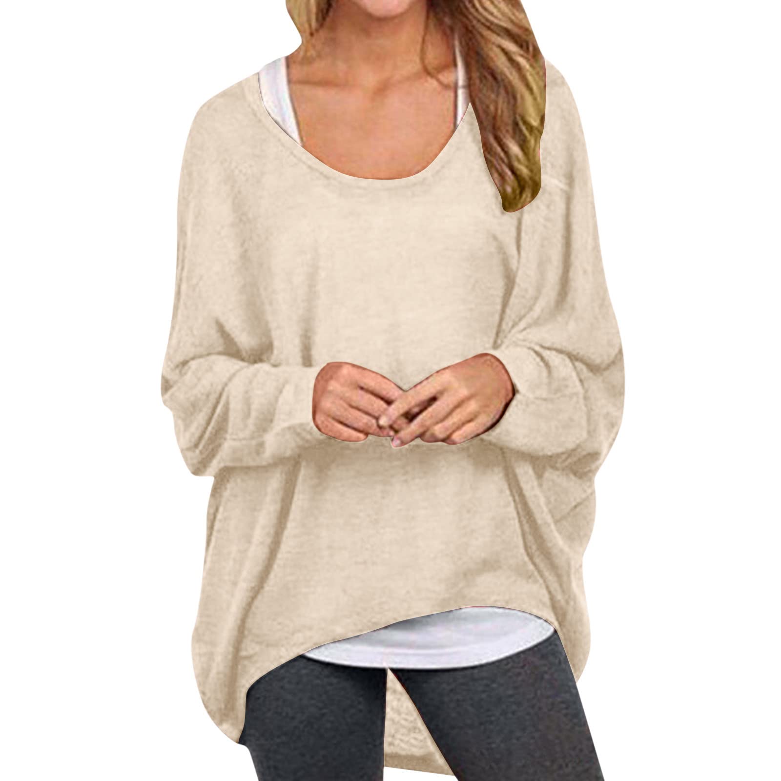 Womens V Neck Oversized Sweaters Casual Lightweight Knit Loose Fit Pullover Lantern Sleeve 2025 Trendy Fall Sweater