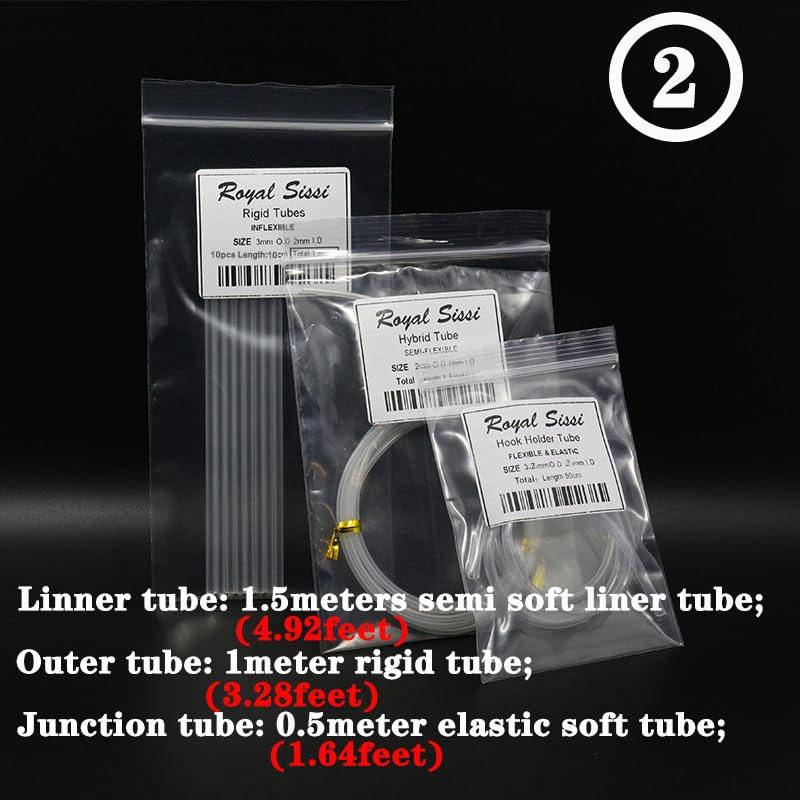 Tube Fly Tying Kit 80PCS Combo Fly Tubing Tools Set Fly Tube Adapter & Cutter with Brass Tube Cone Beads Fly Tying Materials
