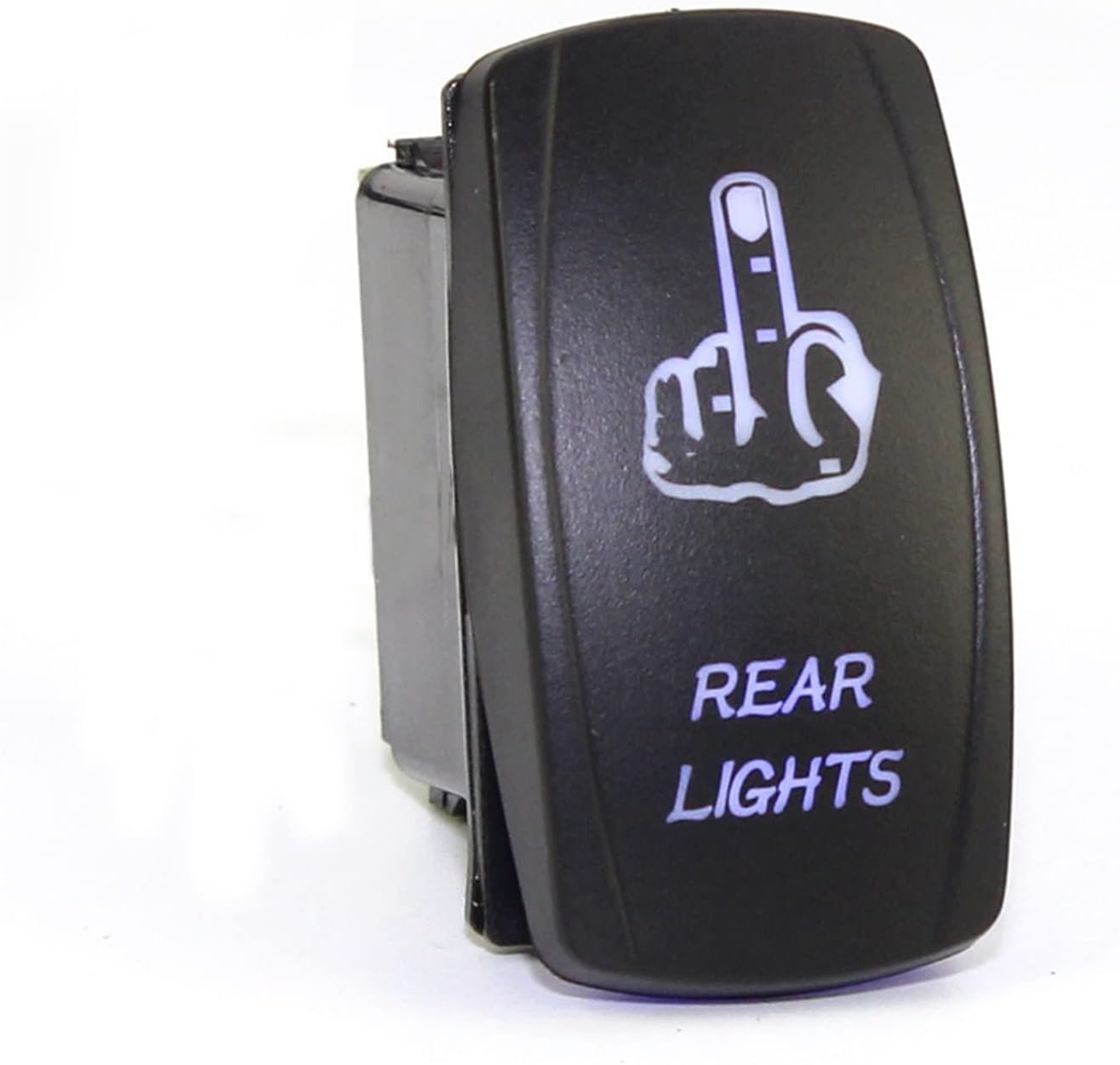 12 Volt Waterproof Marine Rocker Switch with 12V Blue Dual LED SPST 5PIN ON/Off Toggle for Car Boat Motorcycle Truck SUV U(Dr-a11l25abl-le32)