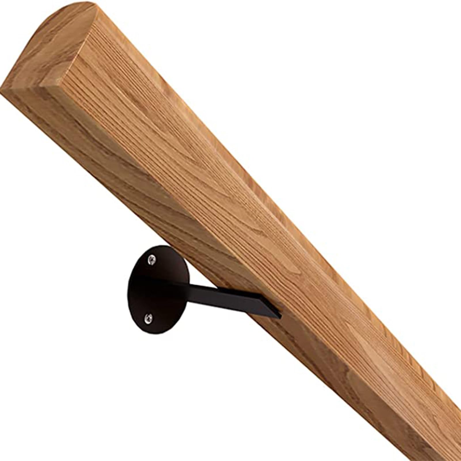 LQSYBHD Wood Handrails, Indoor Non-Slip Staircase Handrail, Wall Mount Railings Handrails, Home Loft Corridor Support Rod,Industrial Pipe Support, Easy to Install(Size:150cm/4.9ft)
