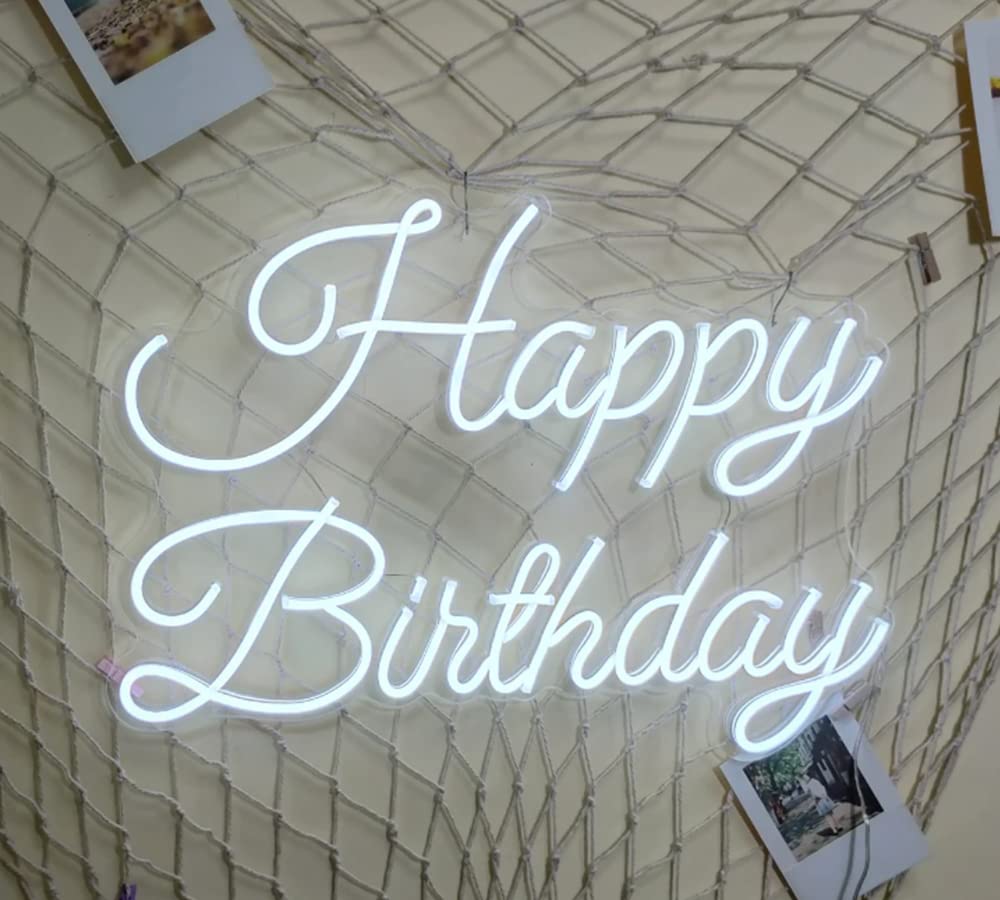 Ulalaza Neonowy znak LED, lampka nocna, Happy Birthday, do domu, sypialni, salonu, baru, artystyczna dekoracja, impreza, ślub, urodziny, Boże Narodzenie, z USB 5 V
