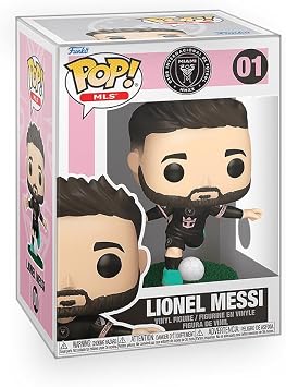 Epic Collectibles Pop Soccer - Lionel Messi Inter-Miami Vinyl Figure Bundled with Box Protector Compatible for Funko
