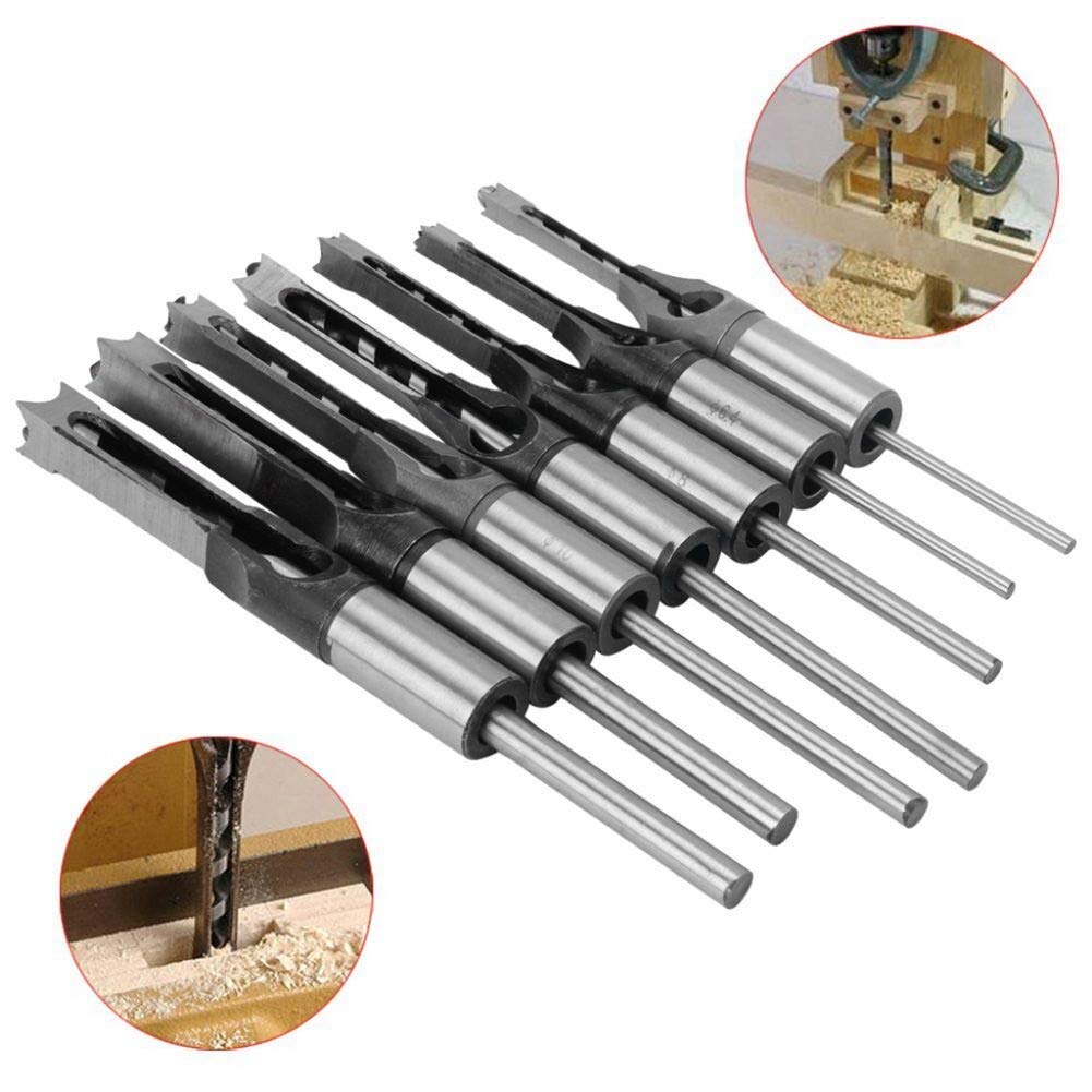 Punta Da Trapano Per Foro Quadrato Per Legno Punta Da Trapano Per Foro Quadrato 45 Foratura Per Mortasatura In Acciaio Strumenti Per La Lavorazione Del Legno 7 Pezzi Set Di Scalpelli Per Mortasatura