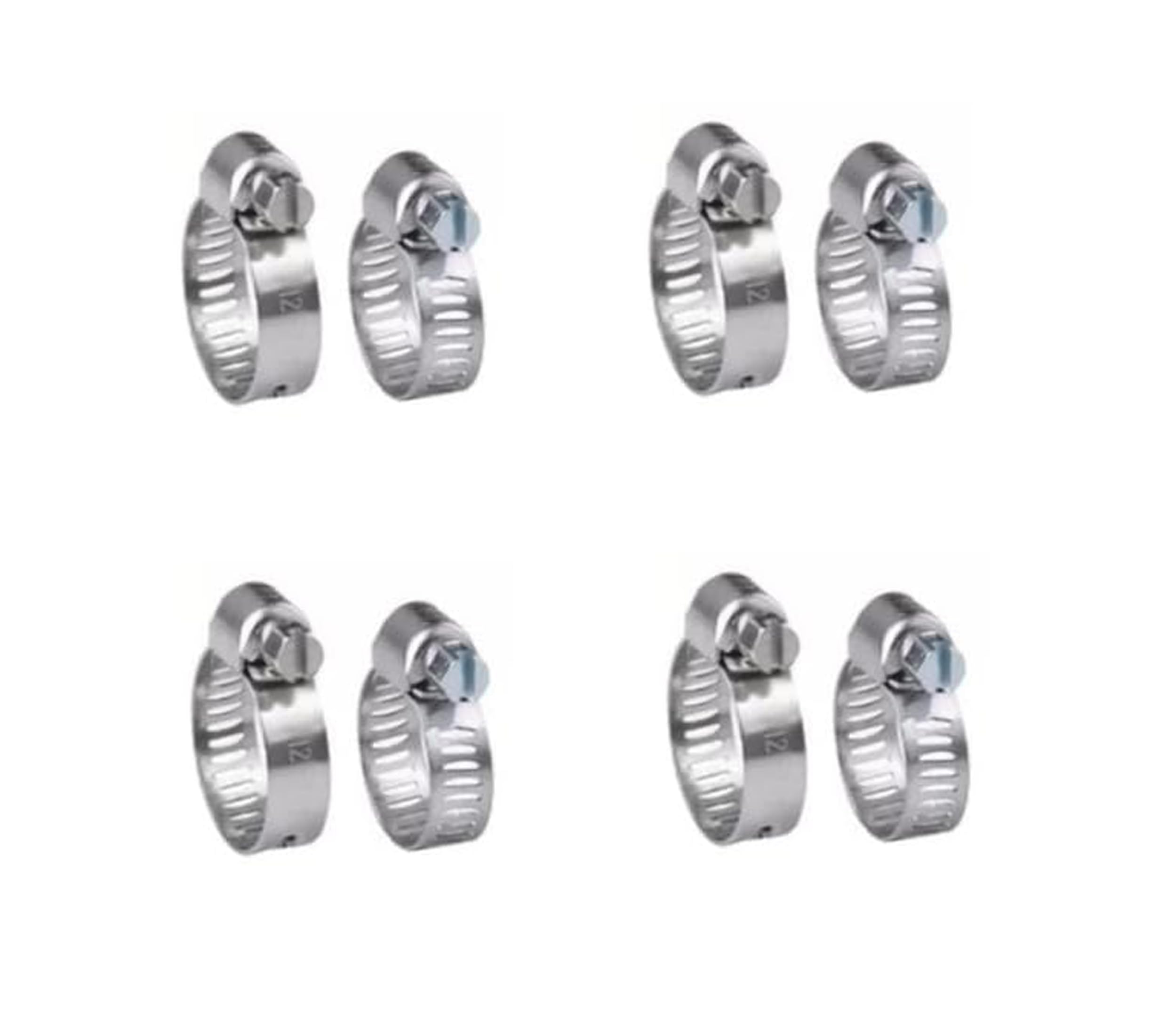 AVRIAN Stainless Metal Hose Clamps | Adjustable Worm Drive Pipe Clips | Leak-Proof Gas Stove & Plumbing | Safety Lock Pipe Clips | PVC Water Pipe Lock (0.375-0.50 inches) Pack of 8 pcs-image-44