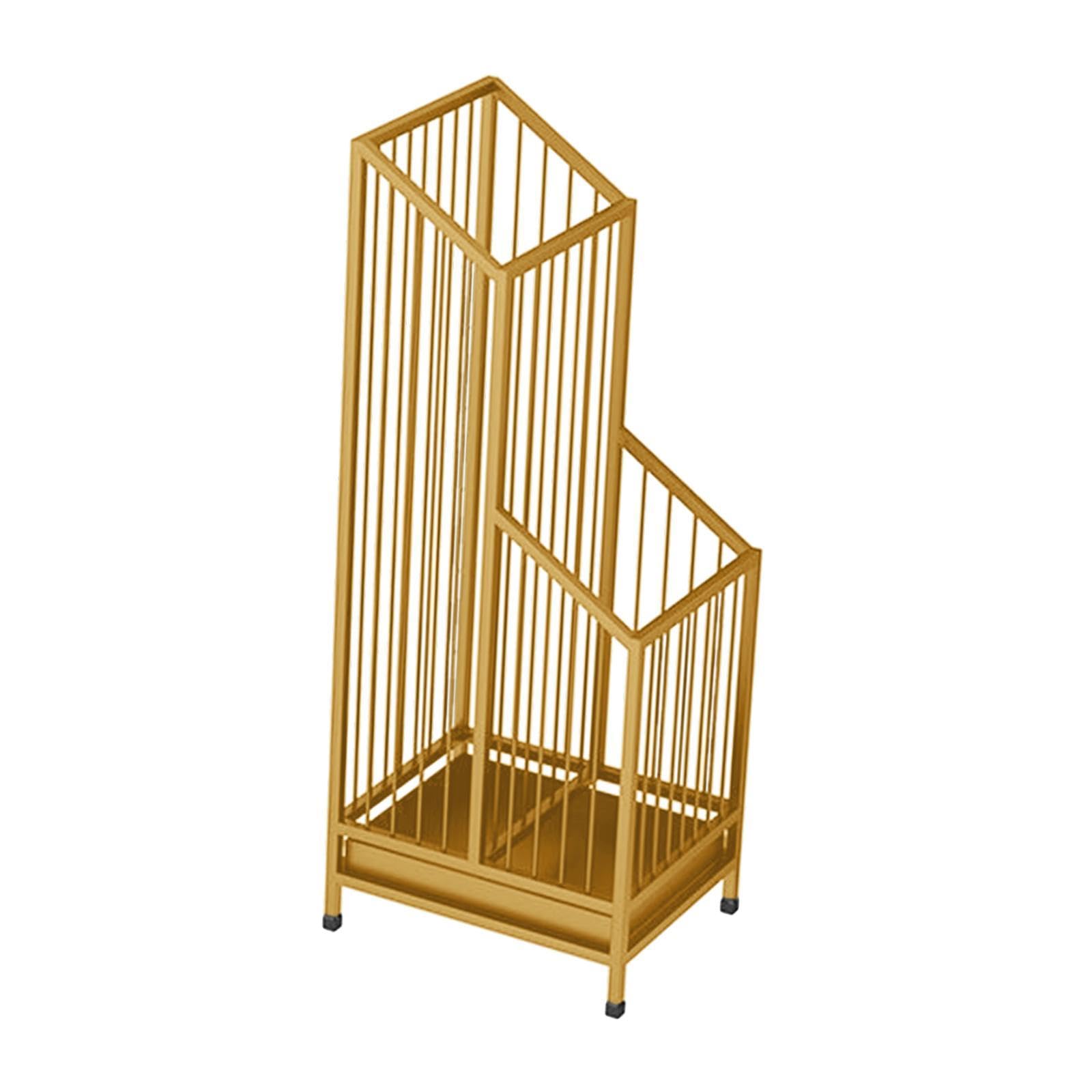 Support de rangement parapluie design doré pour couloir et bureau