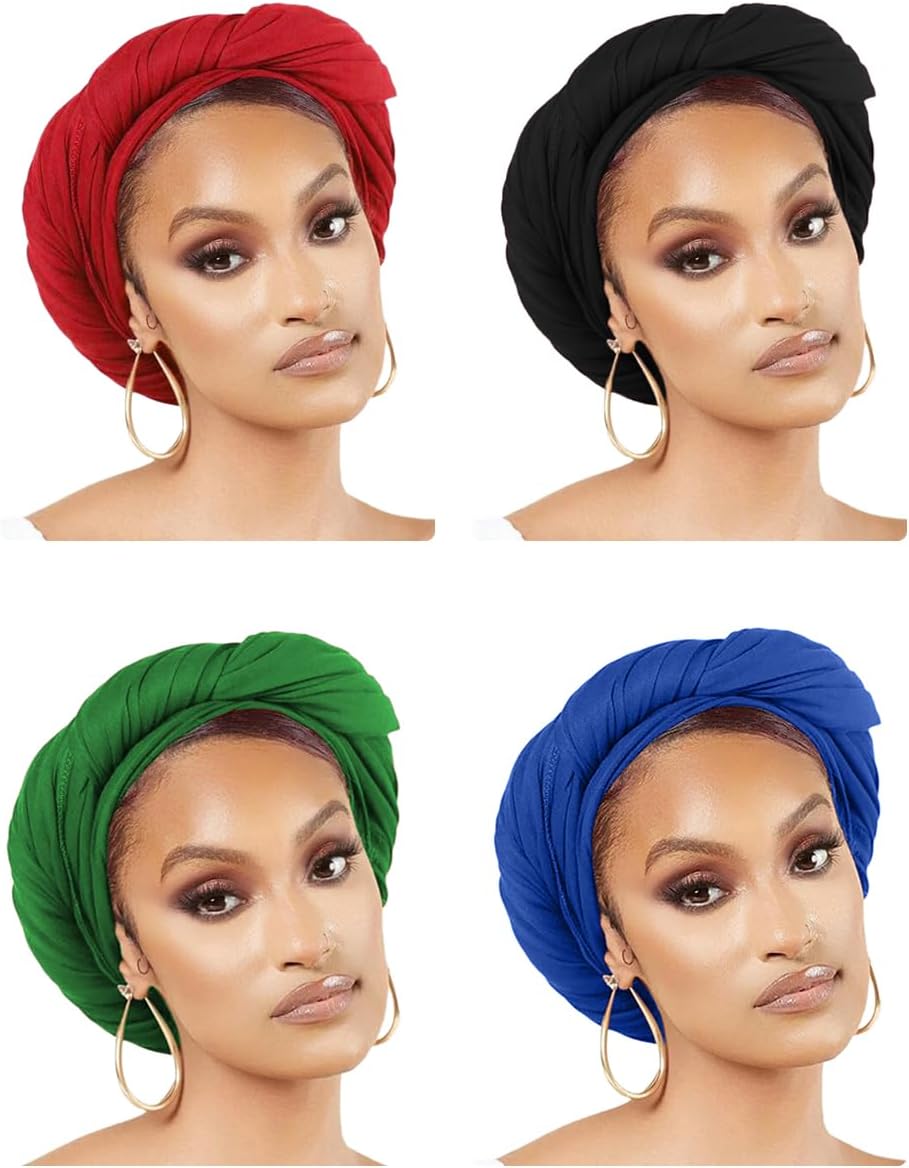 Head Wraps for Black Women Stretch Headwraps Large Hair Wraps Hijab Scarves for Muslim Head Scarf Turban Headbands - Image 4