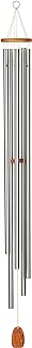 Woodstock Wind Chimes for Outside, Outdoor Decor for Your Patio and Front Porch, Garden Decor, (57") Silver Wind Chime, Chimes of Westminster Gifts (WWS)