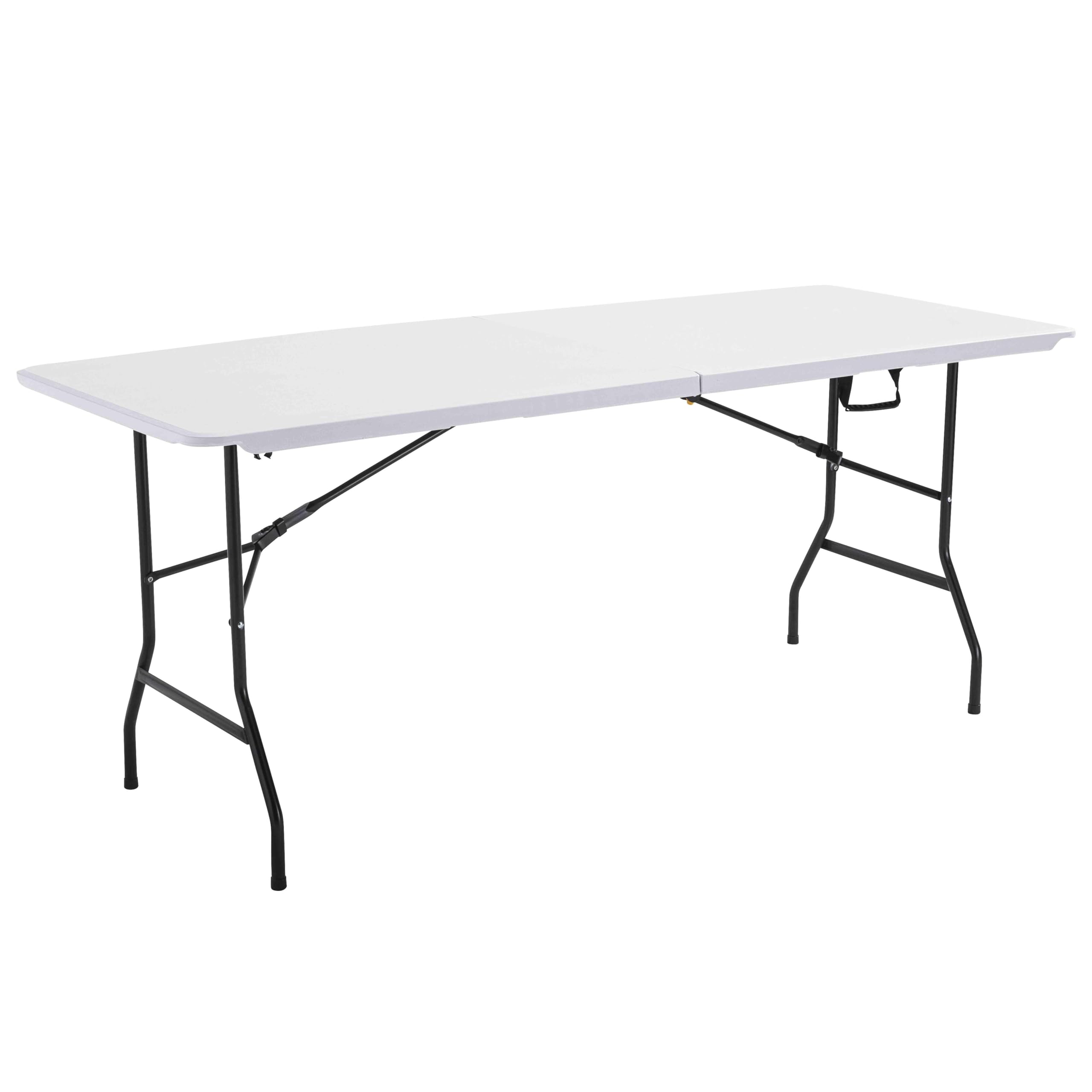 MobEventPro Table Pliante de Camping 180x70x74 cm, Blanc