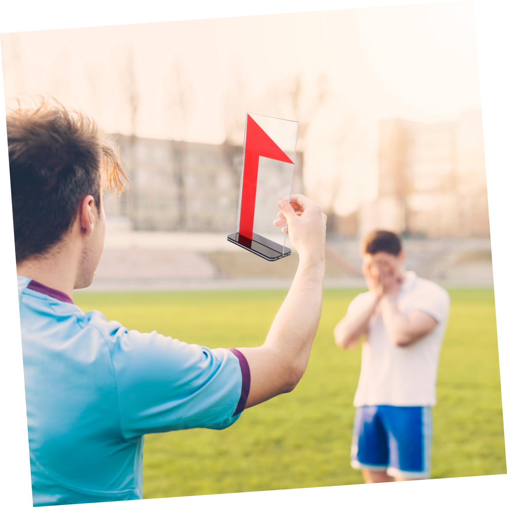 Yardwe Sports Penalty Board Basketball Referee Sign Red Penalty Mark Flag Durable Material Easy to Assemble