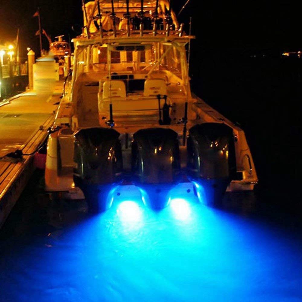 2 pezzi 42 LED barca scarica luce barche luce blu subacquea pontone luce marina