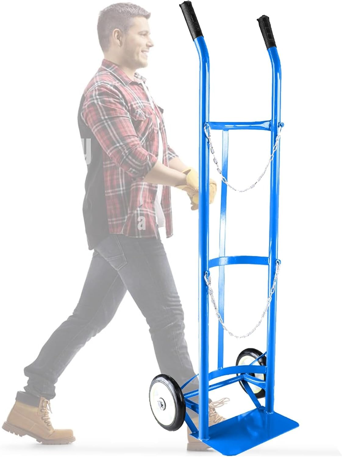 Chariot porte-bouteille d'oxygène robuste pour usage domestique hospitalier