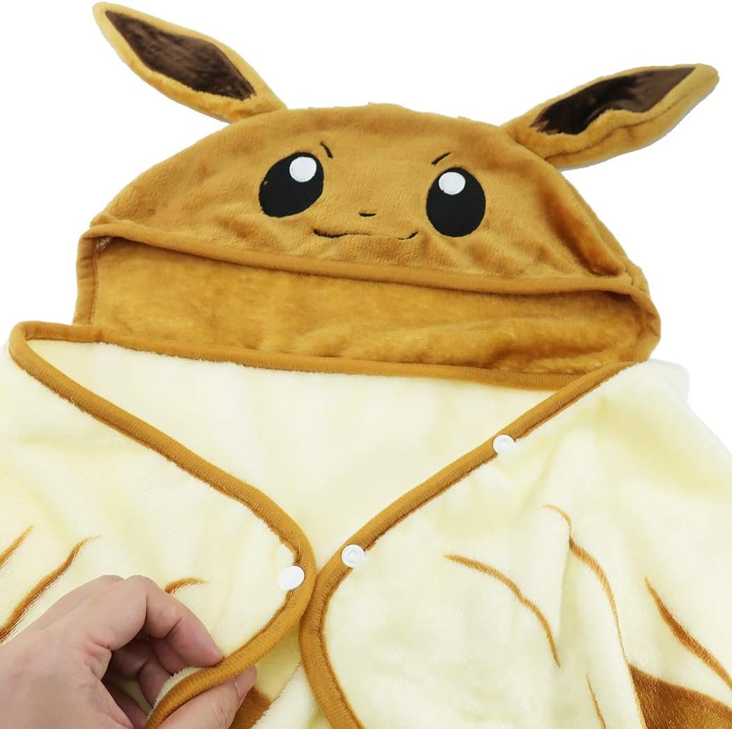 好評 ピカチュウ イーブイ フード付きブランケット セール30 Off K8digitalservices Com