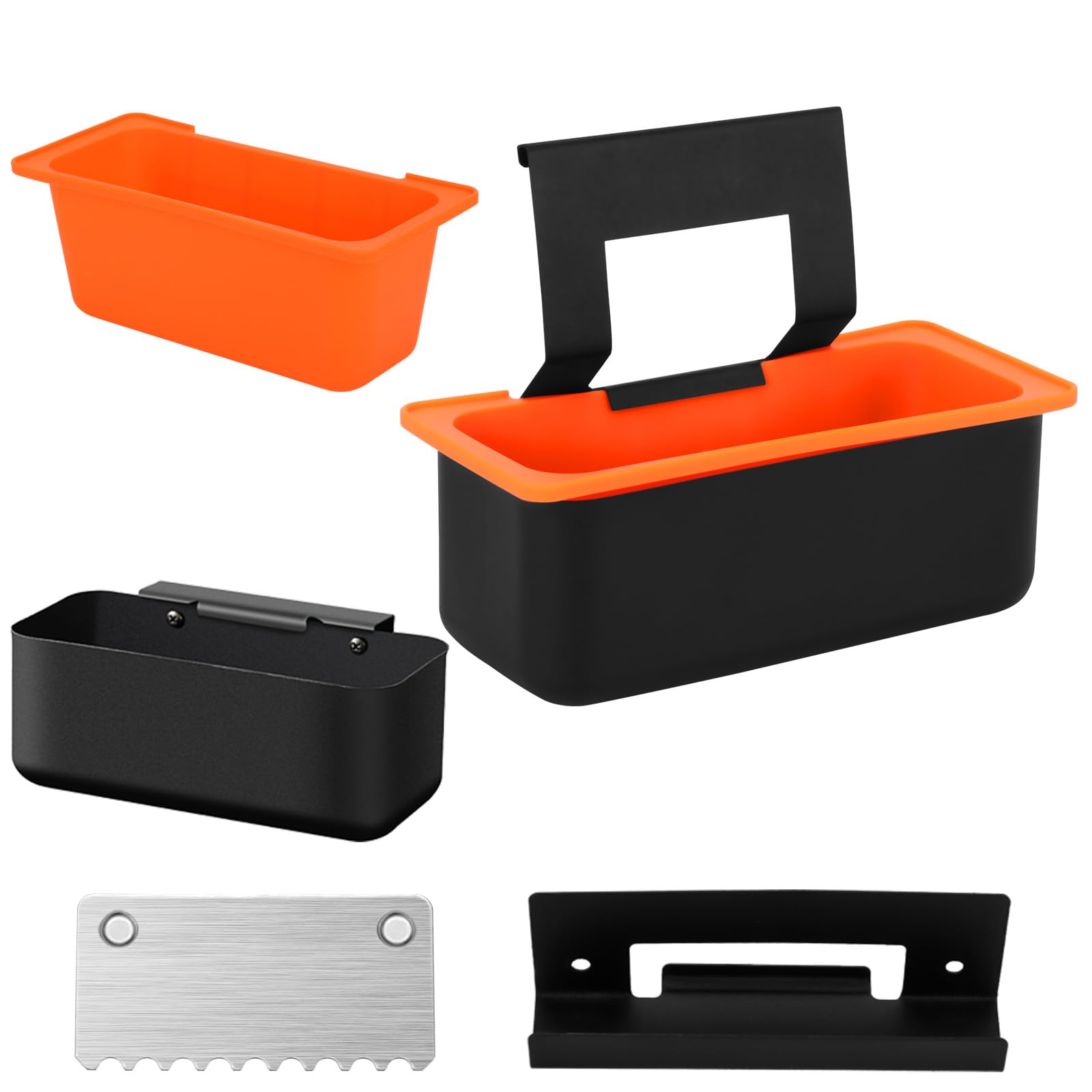 Silicone Grease Trap for Blackstone 17, 22, 28, 36 Inch, Reusable Grease Catcher Cup Liner Grill Grease Tray, Durable Drip Pans for Blackstone Griddle Accessories Outdoor