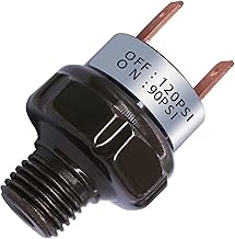 mankk Air Pressure Switch 90-120 PSI Thread 1/4" NPT 24V 12V DC Air Compressor Pressure Switch for Air Horn Train 90-120-1/4" NPT-BK