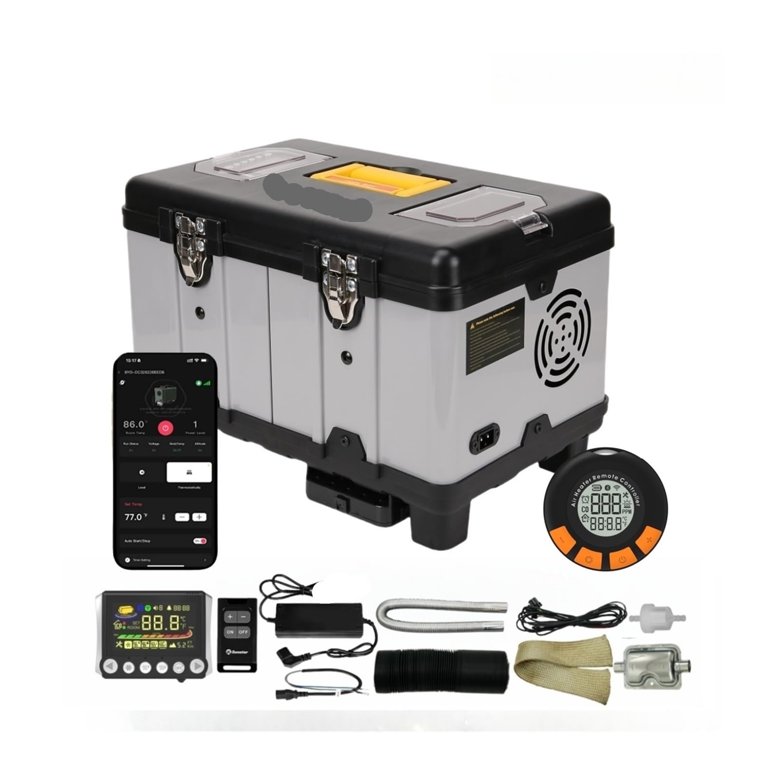Nagrzewnica powietrza 8 kW 12 V/24 V z trybem pracy na dużych wysokościach i wentylacją, emisją CO2 35 dB do samochodów kempingowych przenośnych grzejników,Bardzo cichy