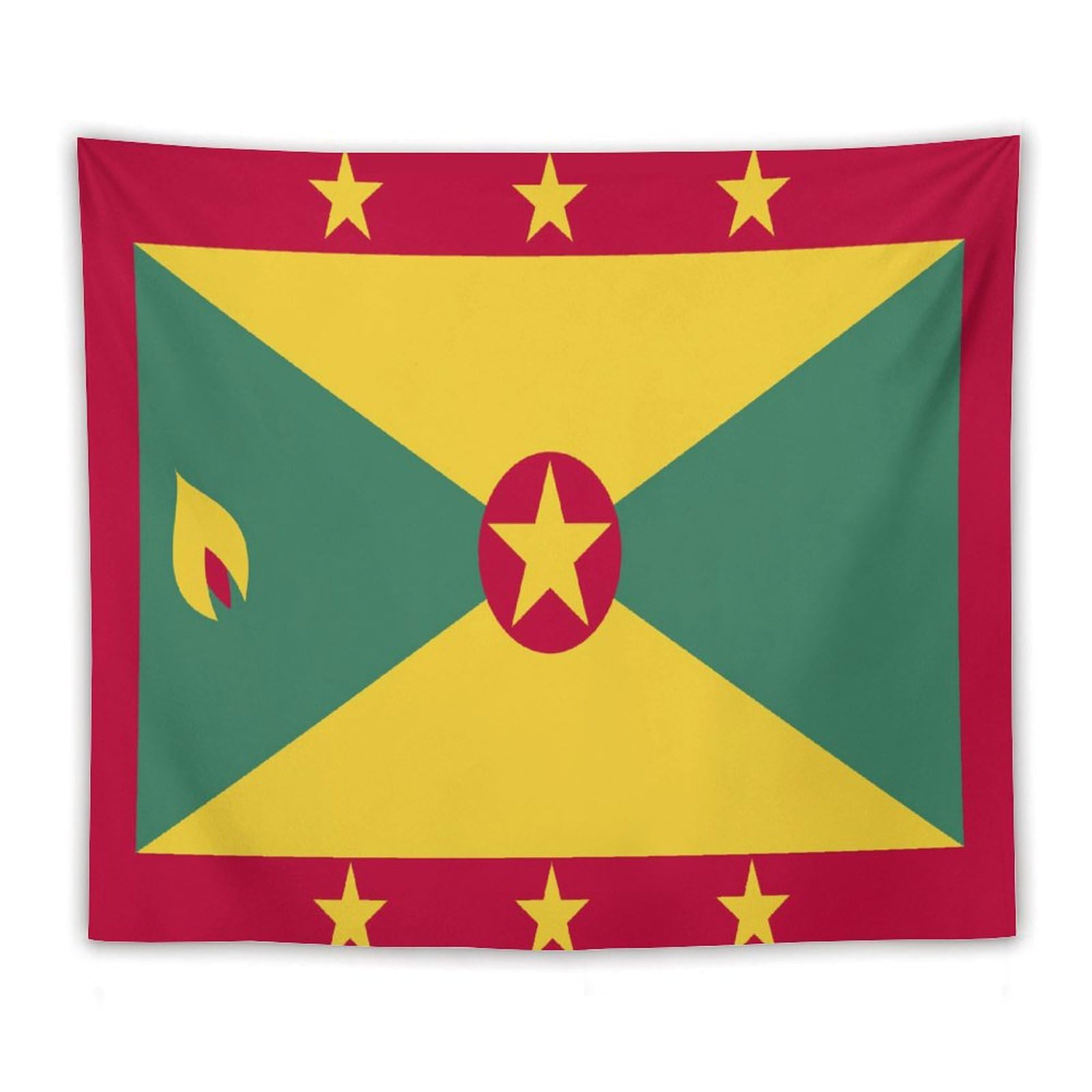 XingFox TecEr Grenada Flag Decor Tapestry, National Flag Wall Hanging Tapestries, Wall Posters For Bedroom Living Room Dorm Party Wall Decor, 50"x60"
