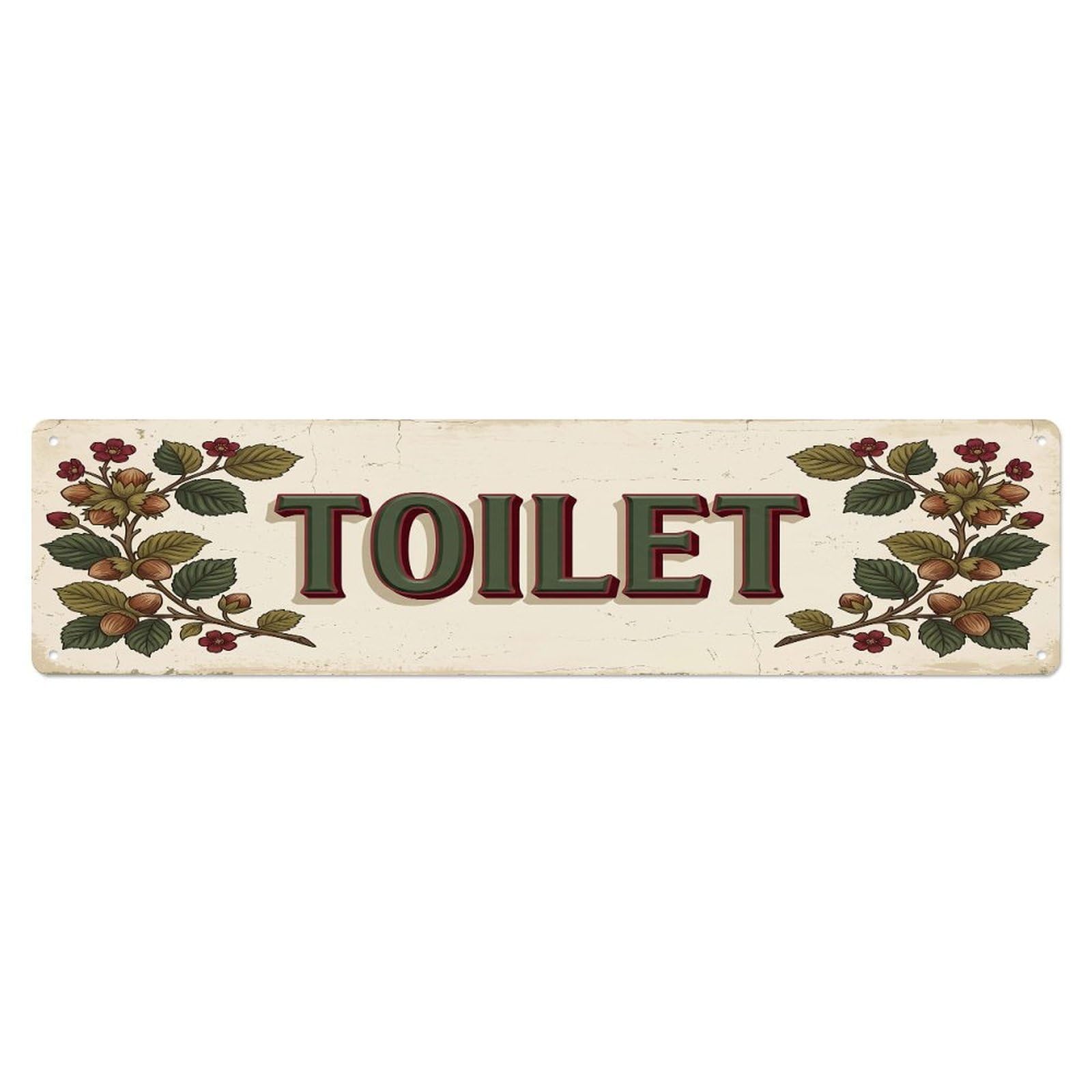 Cmhok Vintage Style Toilet Signage Hazelnut Vintage Metal Tin Sign Wall Decor For Cafe, Club, Garden Metal Poster 4X16inch