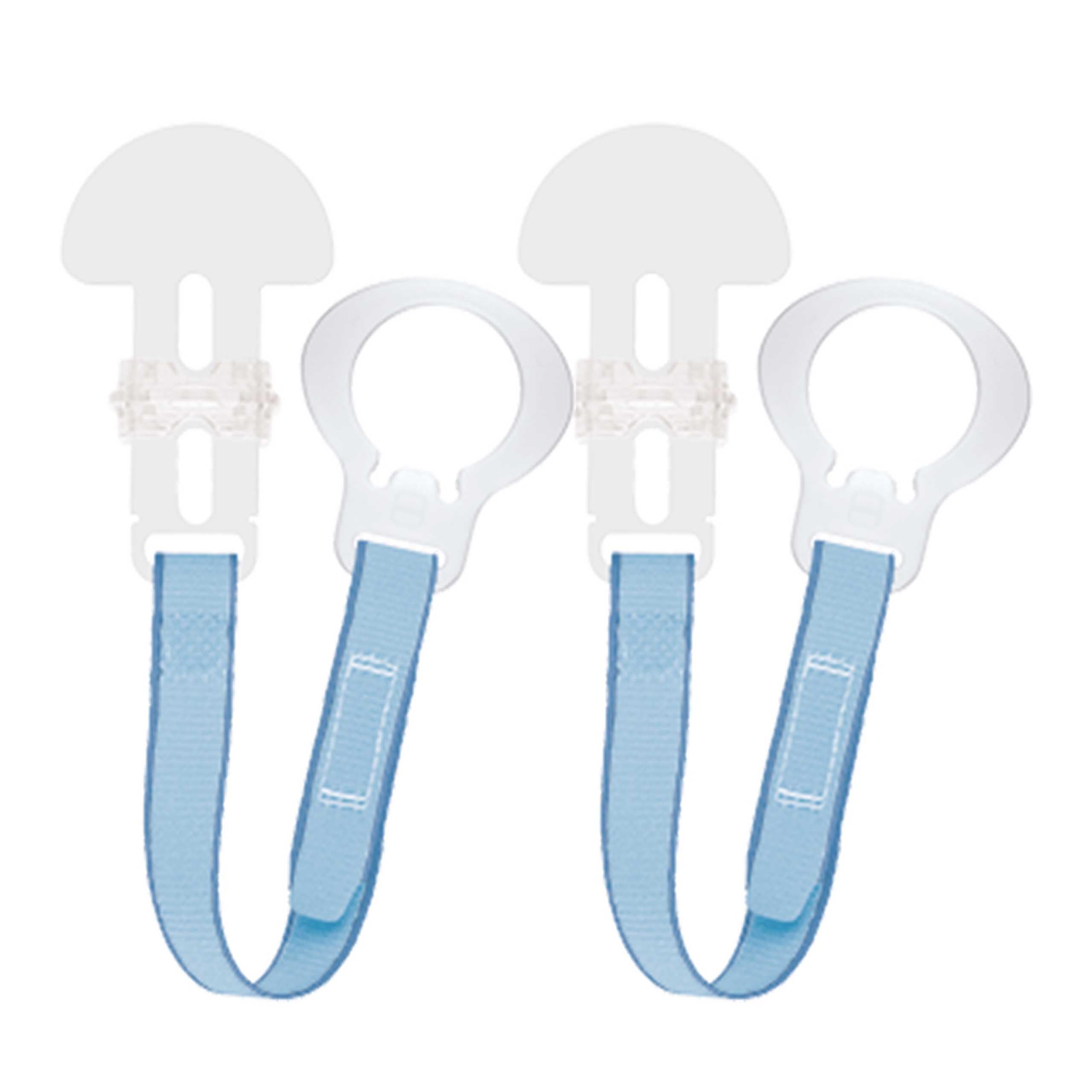 MAM Dummy Clip | 2 Pack | Baby Soother Clips Fit All MAM Soothers | Adjustable Length and Lightweight Design | Baby Accessories | Cream Strap | Dummies Not Included — view 9