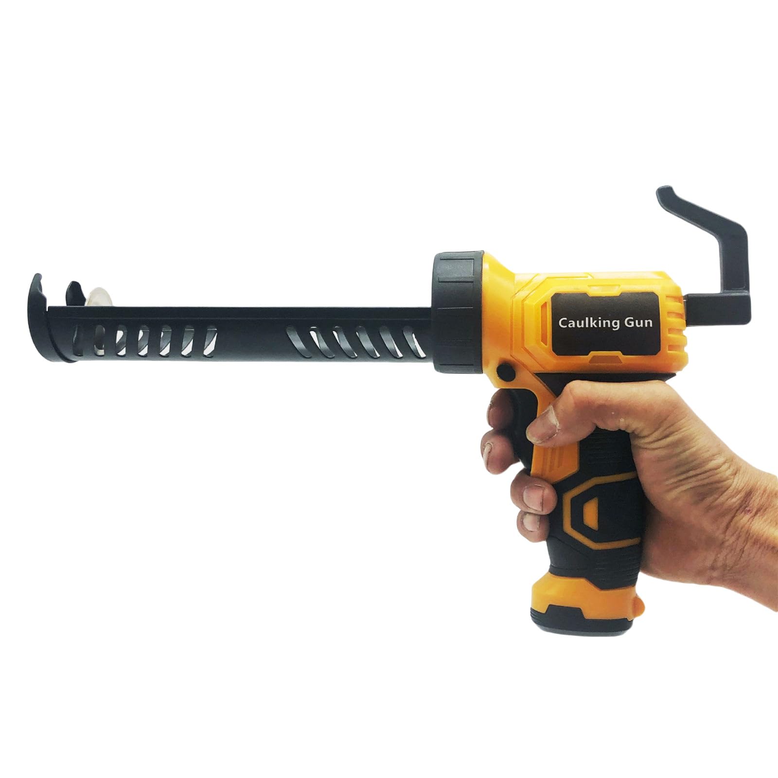 Pistola de calafateo eléctrica inalámbrica, funciona con batería, 4 velocidades, con luz LED ajustable de 10 onzas/300 ml