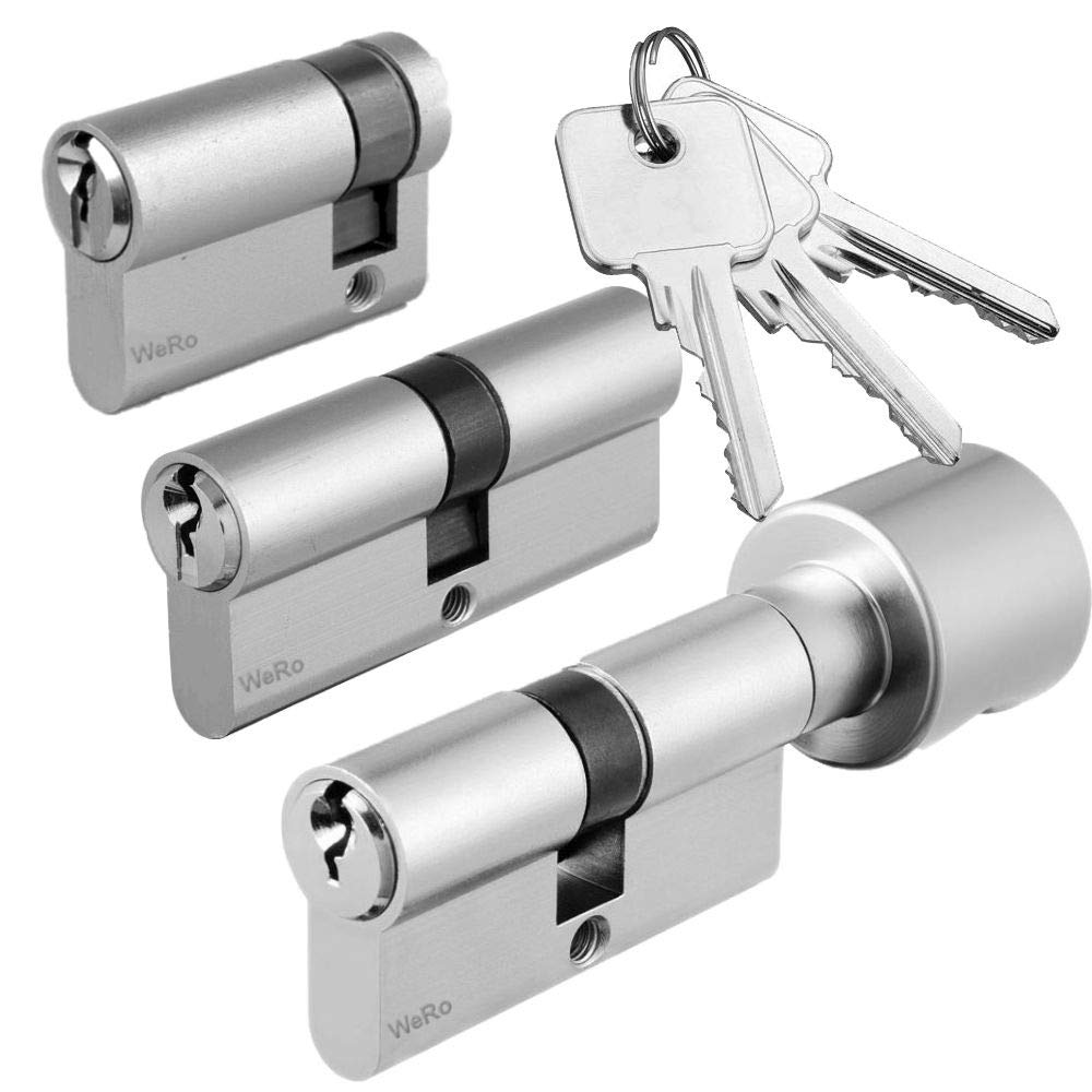 Schließzylinder für gleichschließendes SET/Längen frei kombinierbar Halbzylinder A:50mm B:10