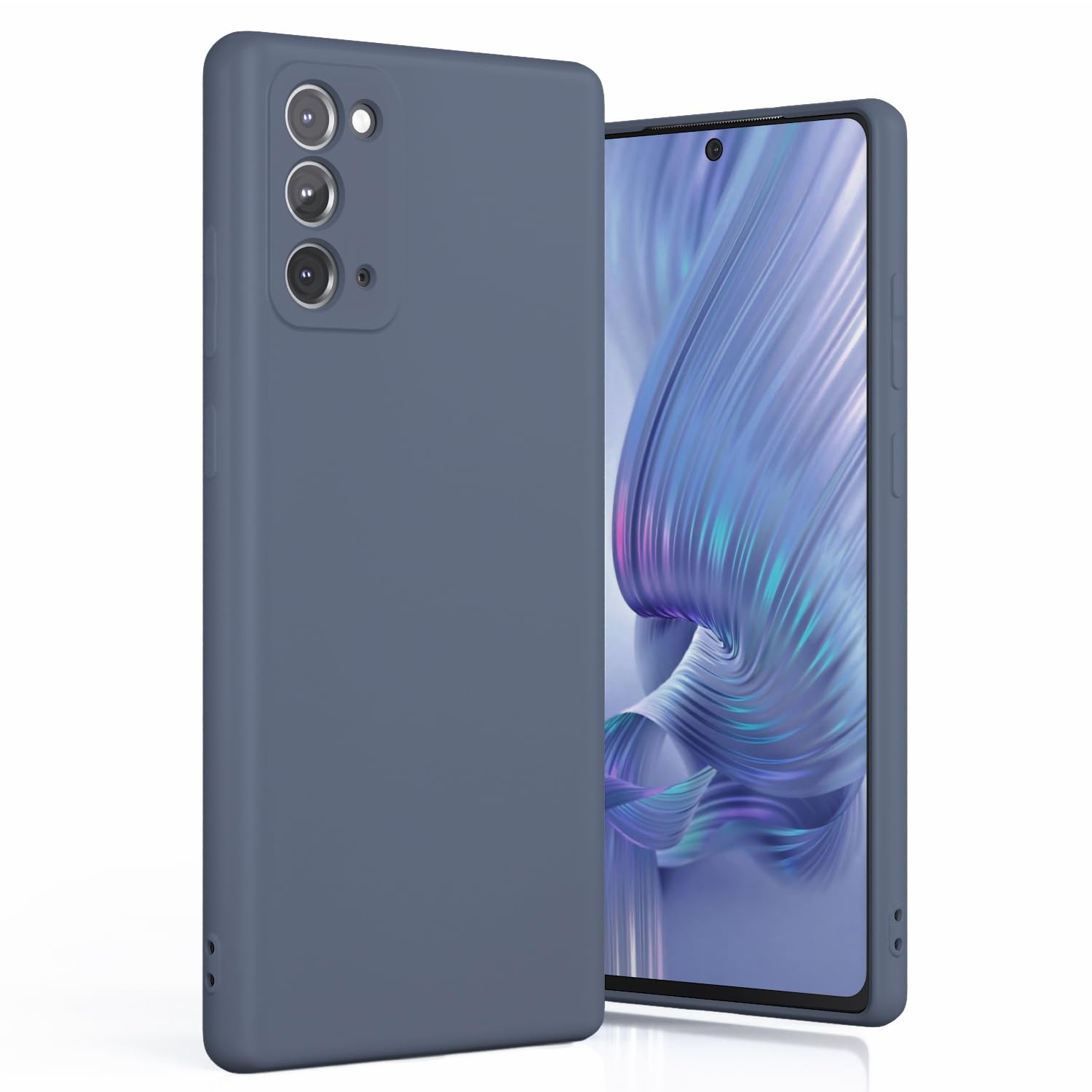 - for Galaxy Note20 Case, Liquid Silicone Slim Soft TPU Fit Full Body Protection Shockproof Phone Cover for Galaxy Note 20 6.7" 2020 (Gray)