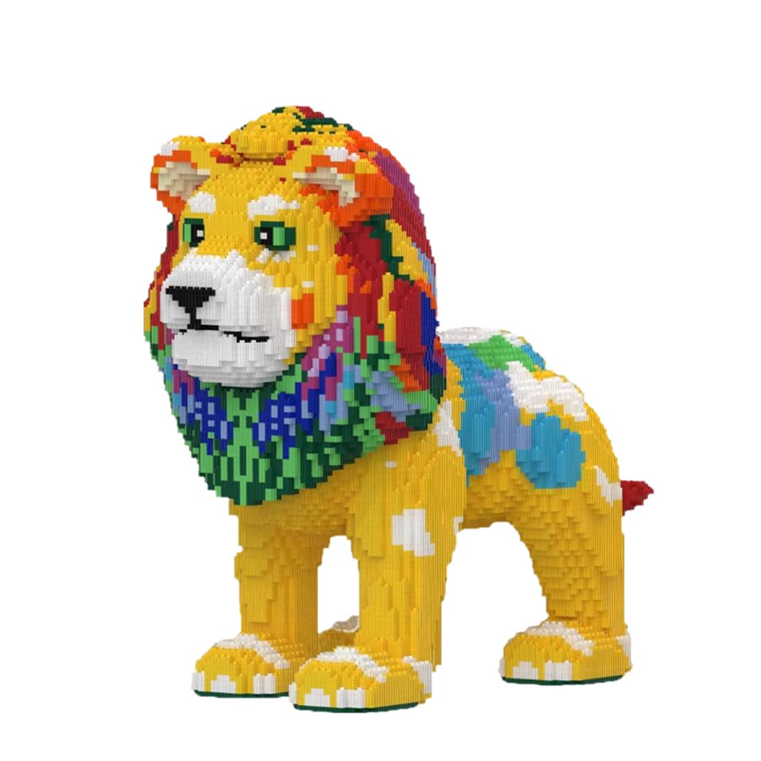 KeKeDuo Mikro Bausteine Sets, 18888+ Klemmbausteine 50CM Hoch Stehender Löwe Modellbausatz, DIY Mini Bricks Tier Bauset Kreative Konstruktionsspielzeug Geschenke für Teenager und Erwachsene