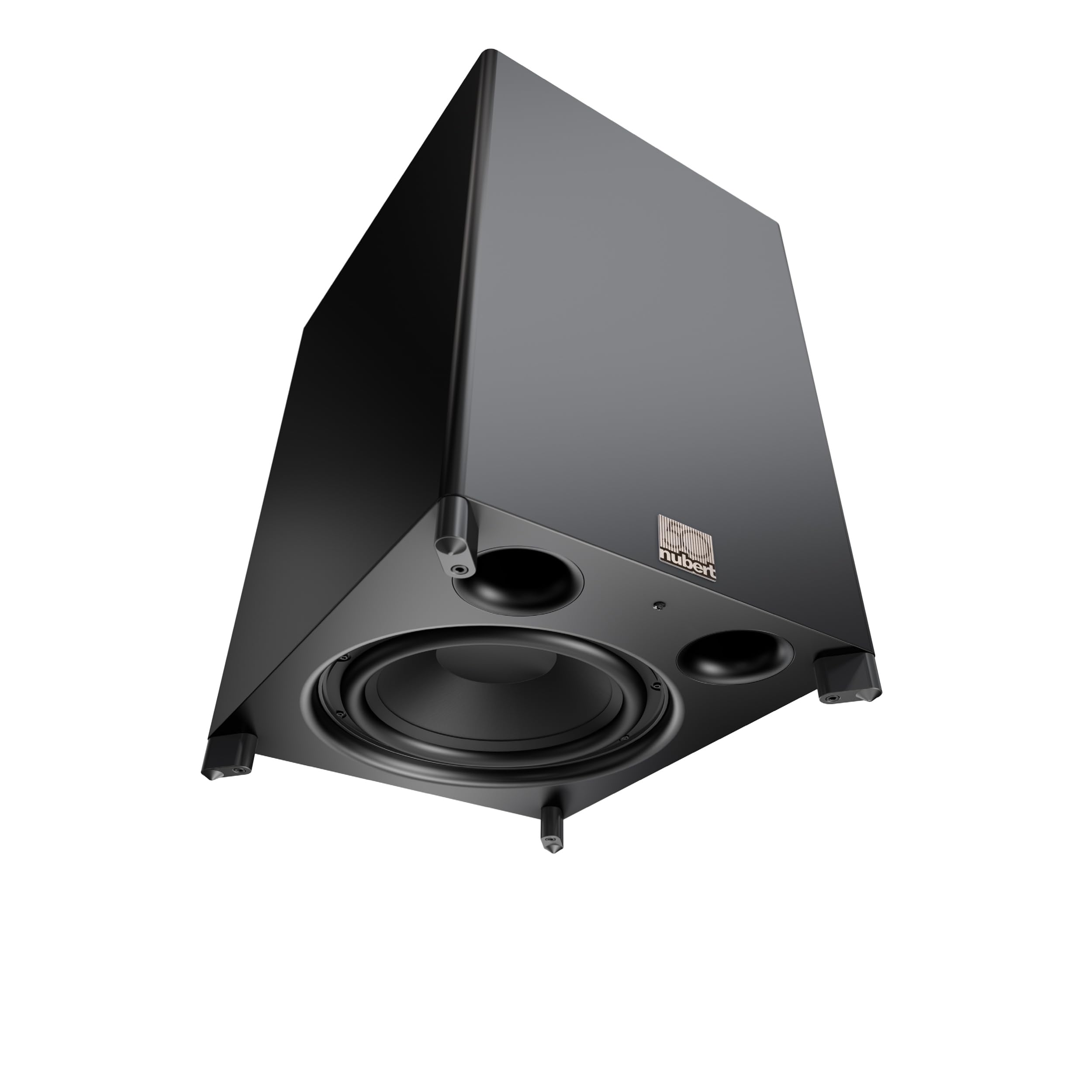 Nubert nuSub XW-1200 | Schwarzer Funk-Subwoofer | Appsteuerung mit Einmessung | High End Woofer für 5.1 Sets | Heimkino Aktivsubwoofer mit Downfire-Technik | LFE-Box mit 420 Watt | Bass unter 20 Hz