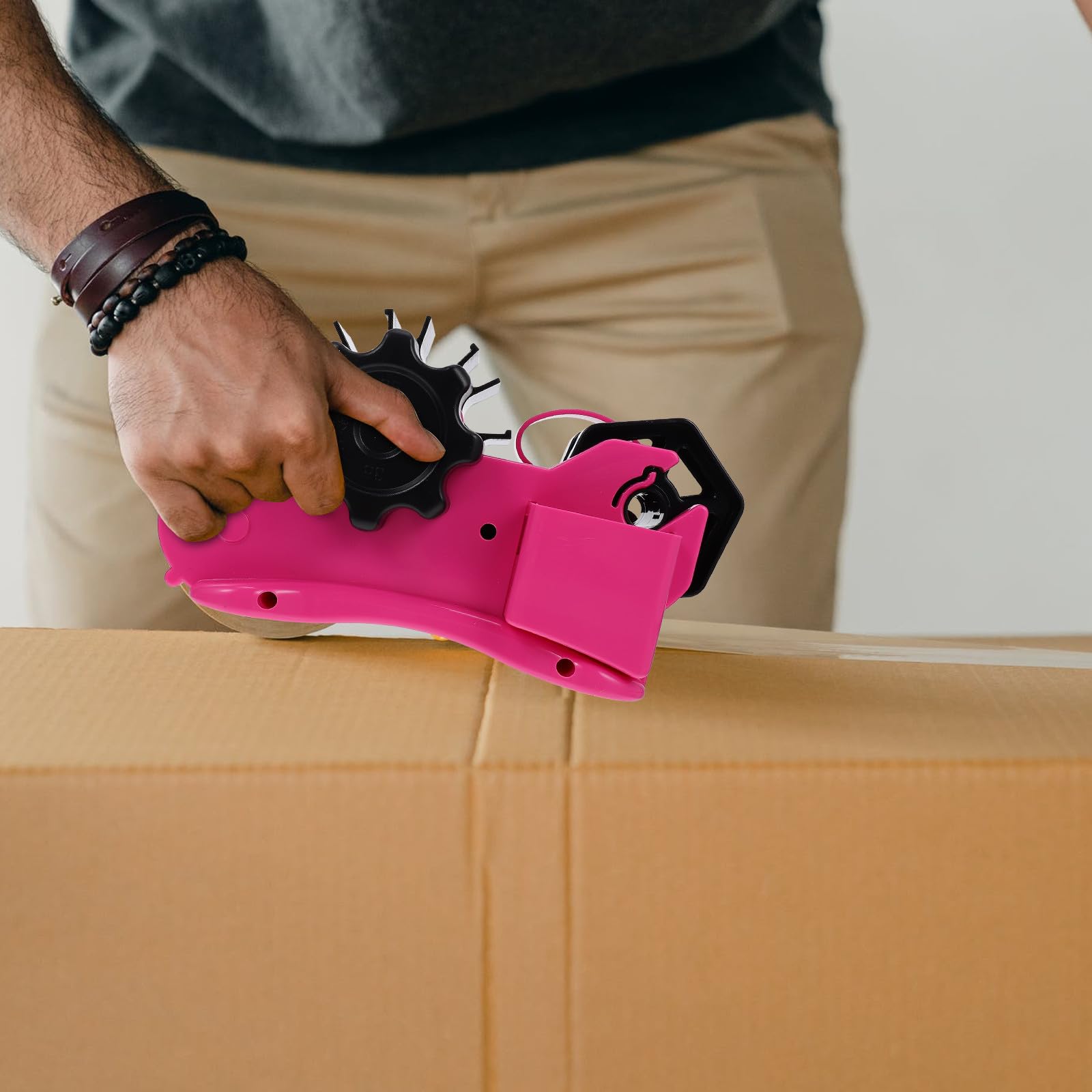 Halbautomatischer Klebebandschneider aus Abs für Packband
