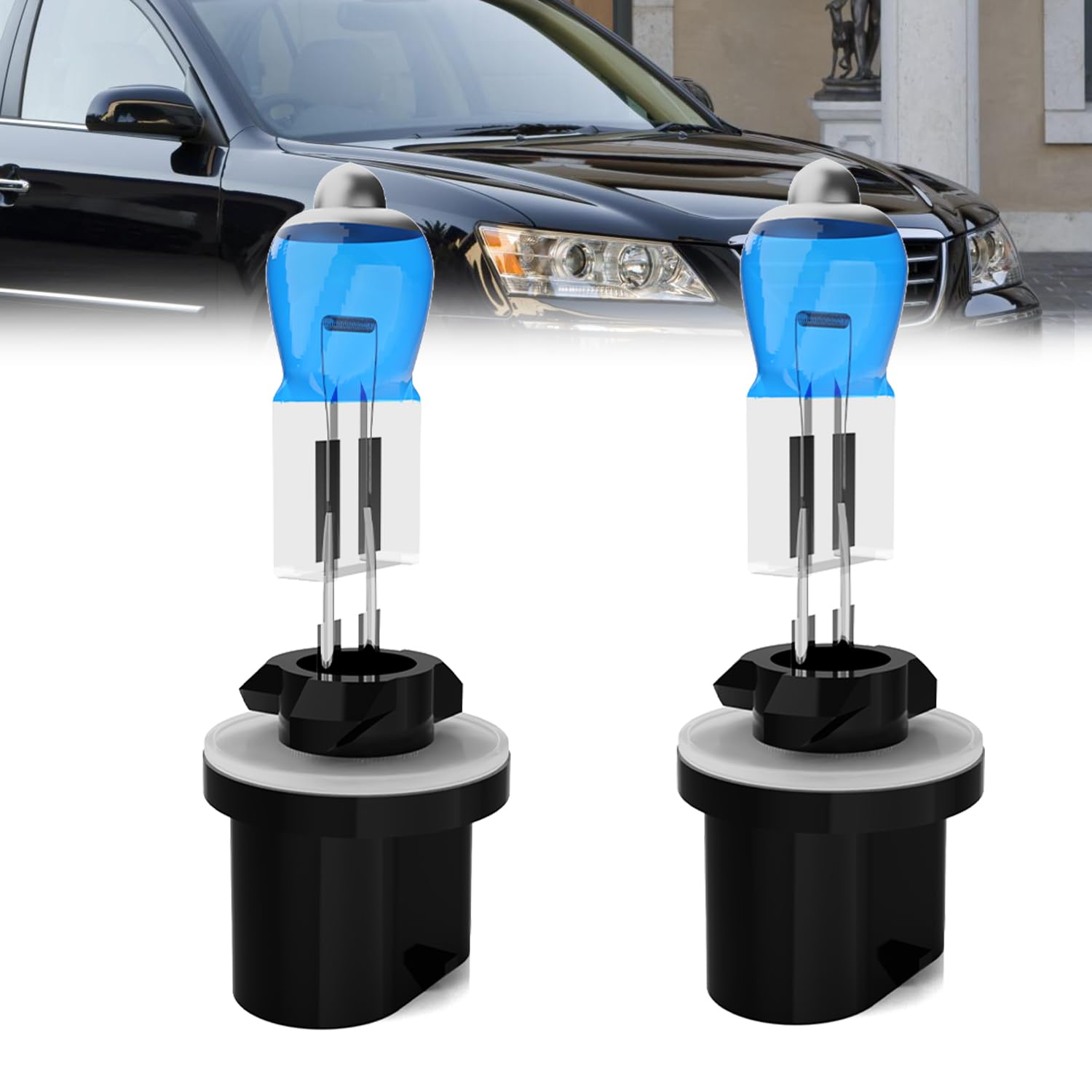 Fog Light Bulbs Compatible With Hyundai Sonata 2010, 880 Fog Lights Halogen Light Bulb, Super Bright 6000K White, Plug and Play, Pack of 2