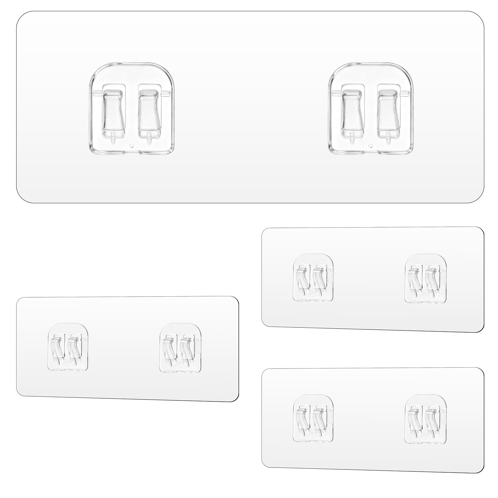Thinp 4 Pcs Shower Caddy Replacement Hooks No Drilling Shower Adhesive Hooks Waterproof Showers Adhesives Strips Strong Adhesives