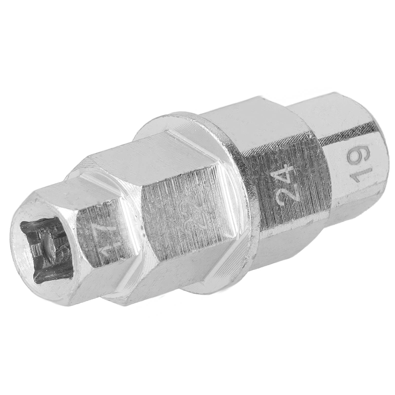 Motorcycle Hex Axle Tool Heavy Duty Front Rear Wheel Removal Shaft Remover 17/19/22/24mm Silver Gray