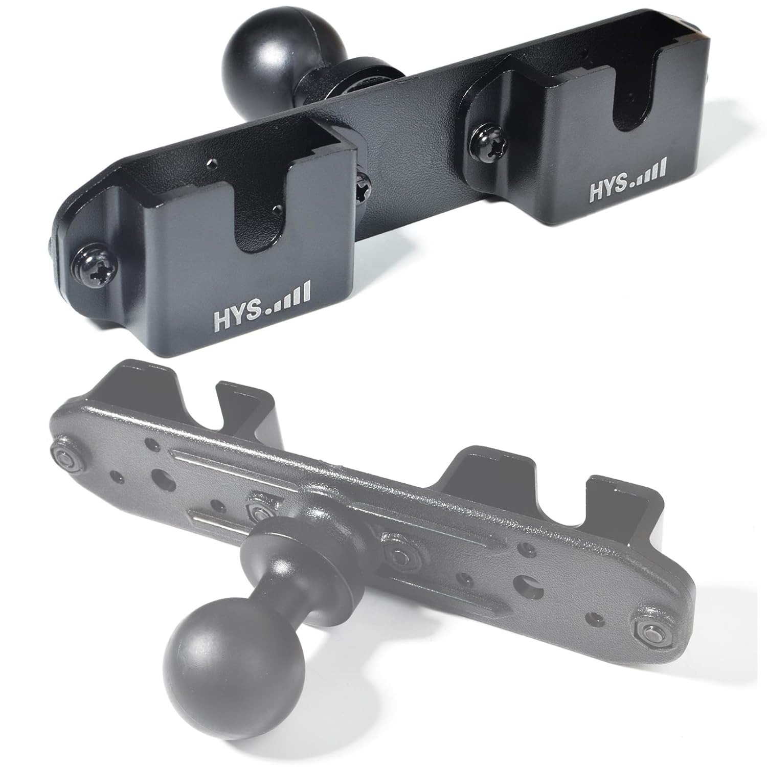 Suporte para Microfone de Rádio CB HYS com Botão Redondo, Suporte para Walkie Talkie com Montagem de Bola de 1 Polegada, Compatível com VHF/UHF/GMRS/HF