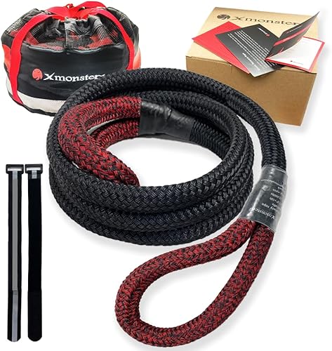 Kinetic Recovery Bridle Extension Rope 78'' x 10' (MBS 29,000 lbs) Dos puntos de recuperación, negro