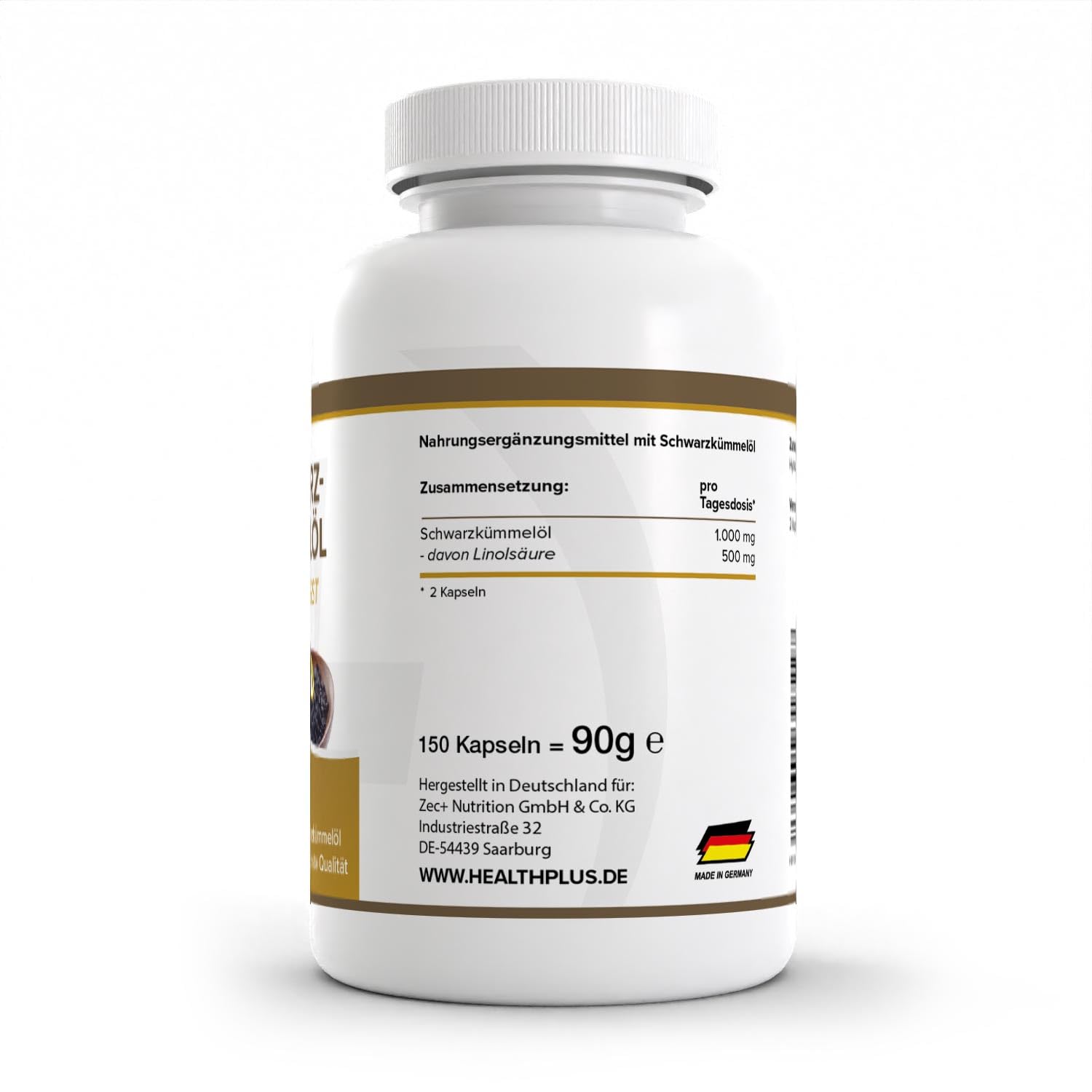 Health+ Schwarzkümmelöl - 150 Kapslen - Made in Germany