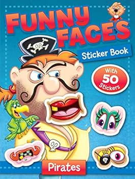 Paperback Funny Faces Sticker Book: Pirates Book