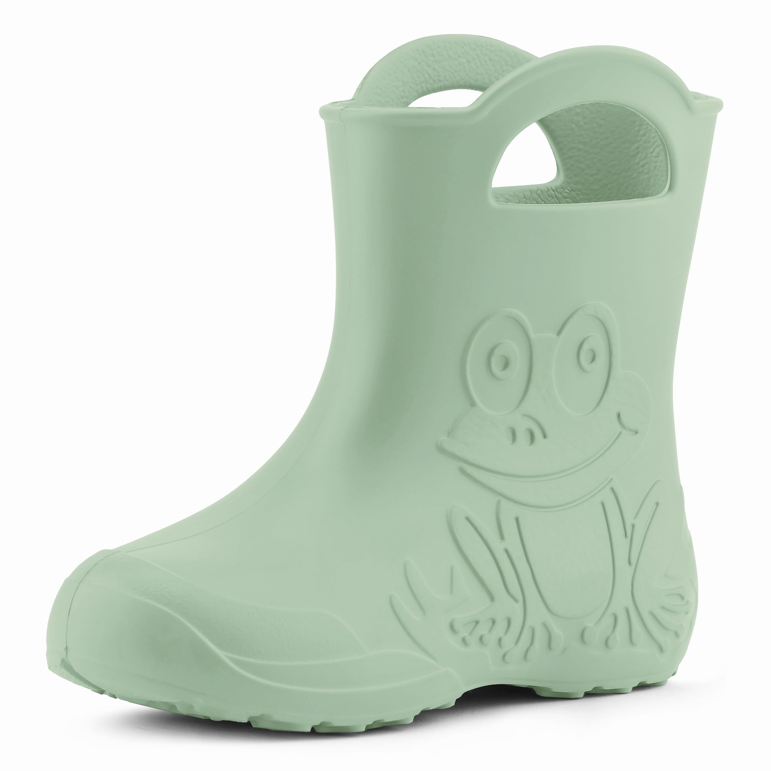 Ladeheid Eva federleichte Kinder Gummistiefel für Jungen und Mädchen Regenschuhe LA-CA-01 Olivegrün, 28/29 EU