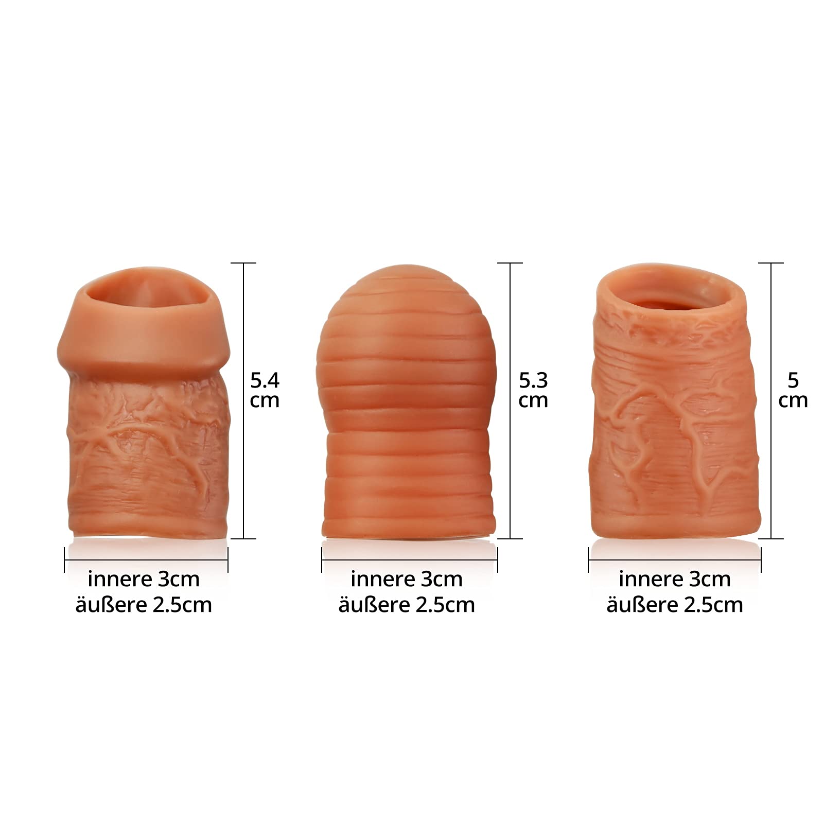 4er Set Silikon Penisringe  Vorhaut Zurckhalte Ringe / Eichelring  Fr  Mnner, Pink Daumenring Herren Silber