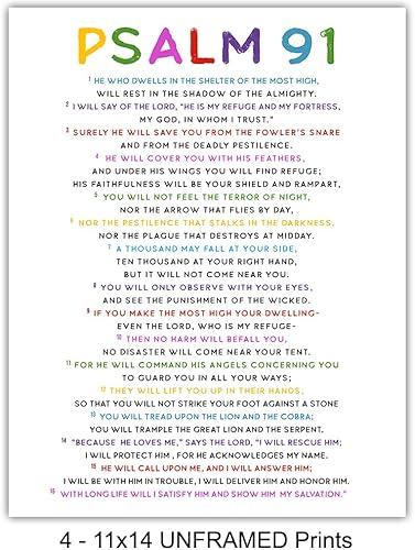 Miniatura 4 de LARGE 11x14 - Ten Commandments Wall Decor - Psalm 91 - Lords Prayer Wall Art - Religious Wall Decor - Christian Wall Art - Beatitudes Wall Art -