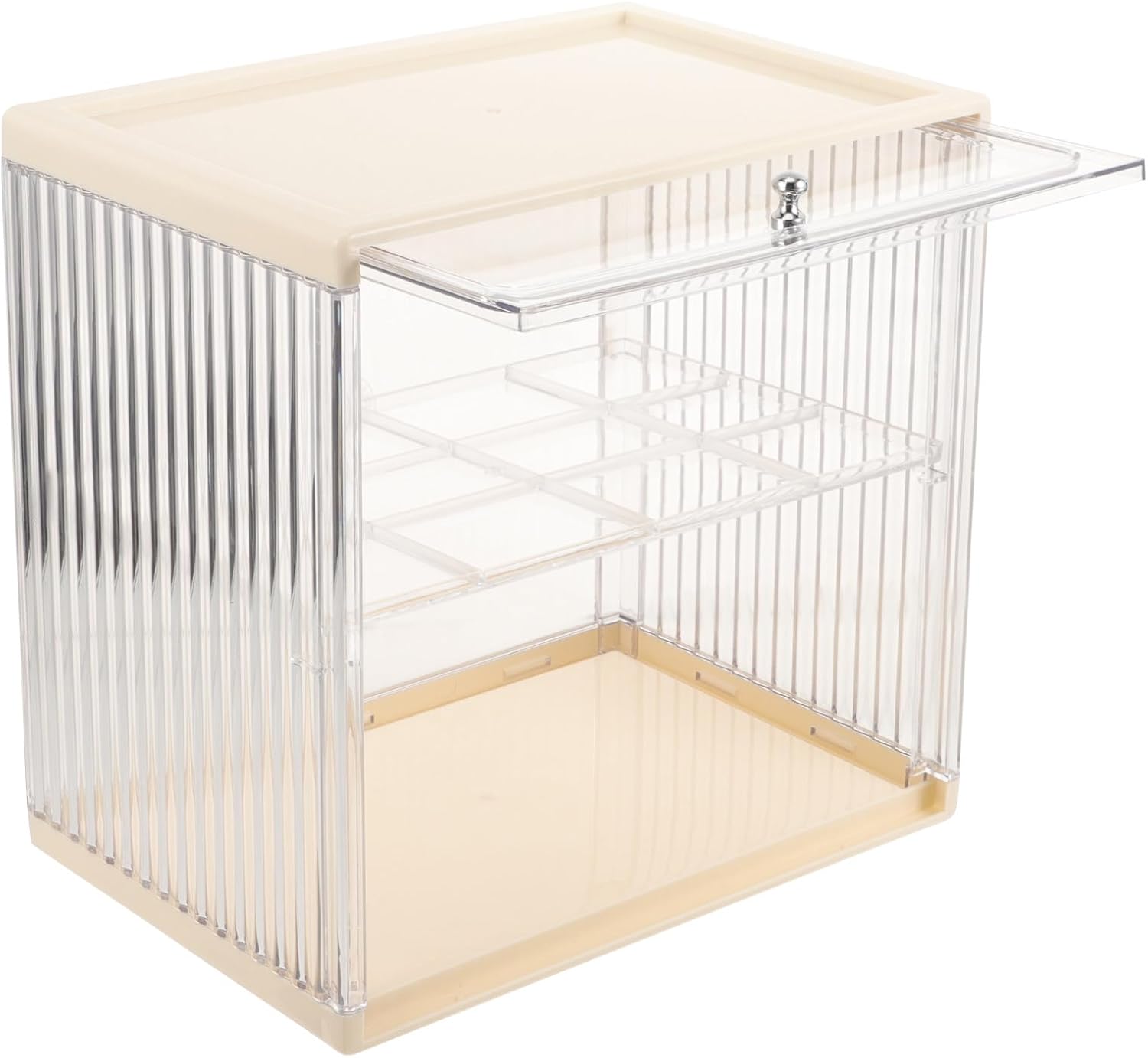 Double Layer Kitchen Bread Box for Countertop Plastic Bread Container with Lid for Freshness and Cake Storage