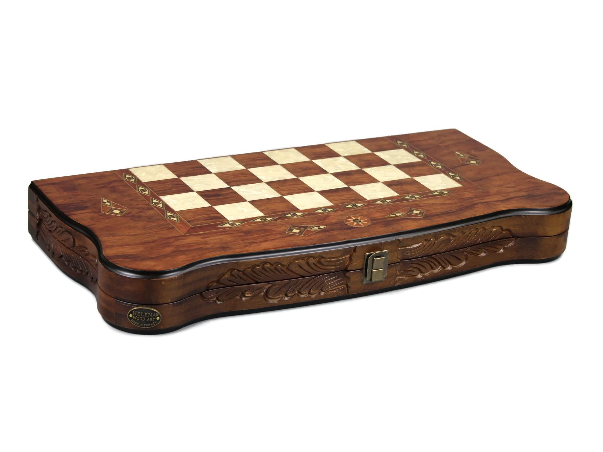 Helena Backgammon - Set in palissandro intagliato, 50 cm
