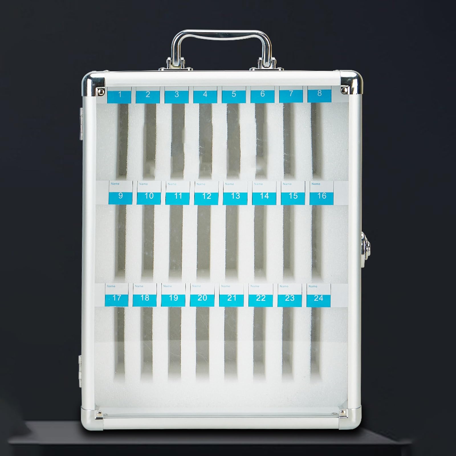 Handy Safe 36 und 48 Fächer, Tragbares Handy Schließfach, Handy Aufbewahrungsbox zur Wandmontage, Handytresor mit Schlössern(31.5cm/12.5in)
