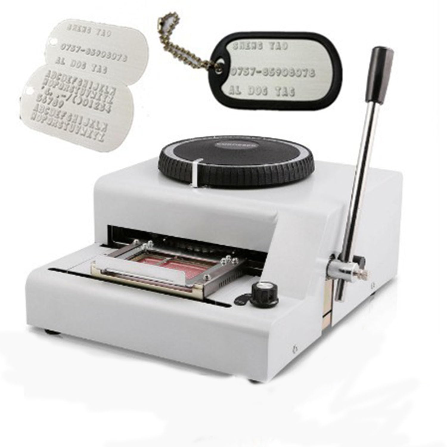 XueFulxion Compact Manual Embossing Machine for PVC Cards & Metal Dog Tags