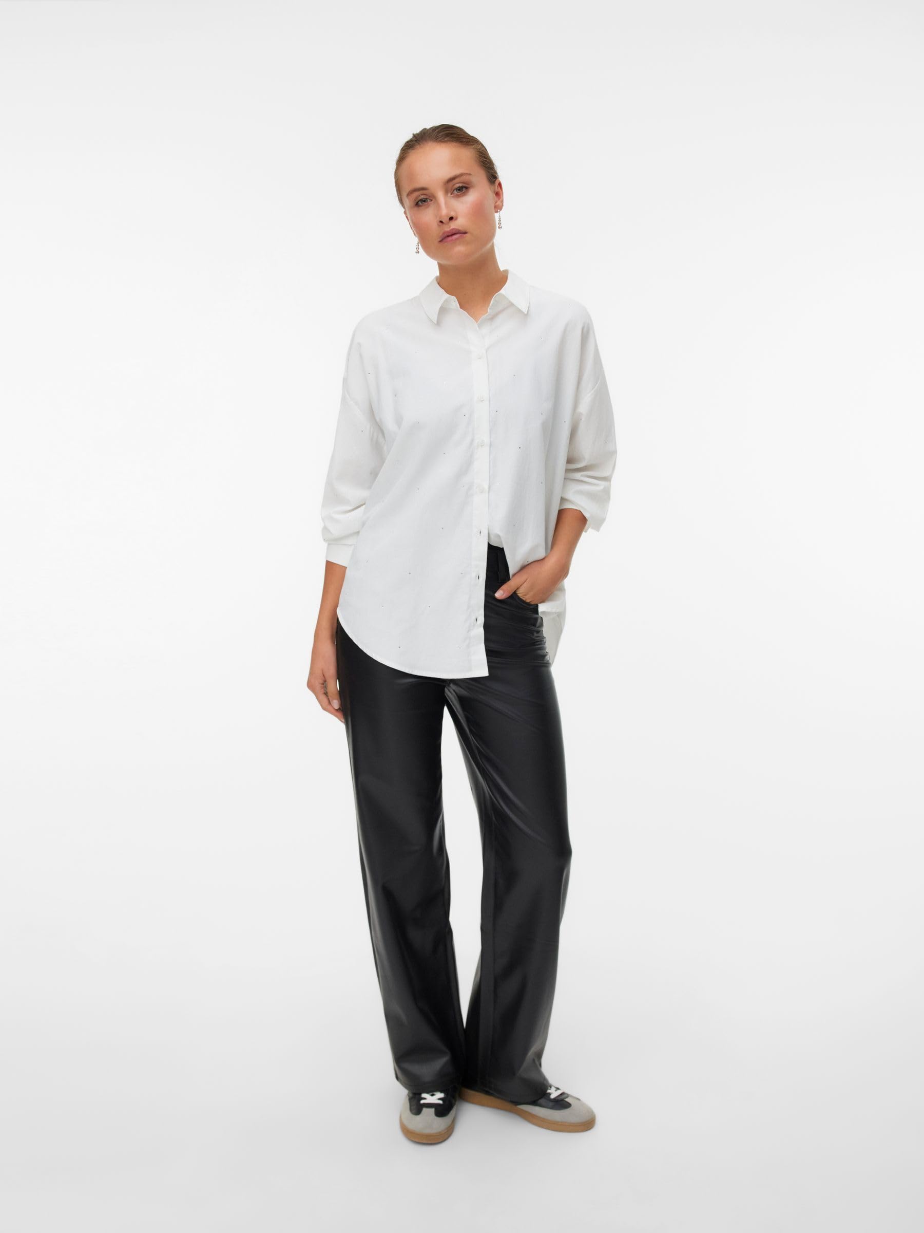 VERO MODA Female Hose mit weitem Beinschnitt VMTESSA Hohe Taille Hose