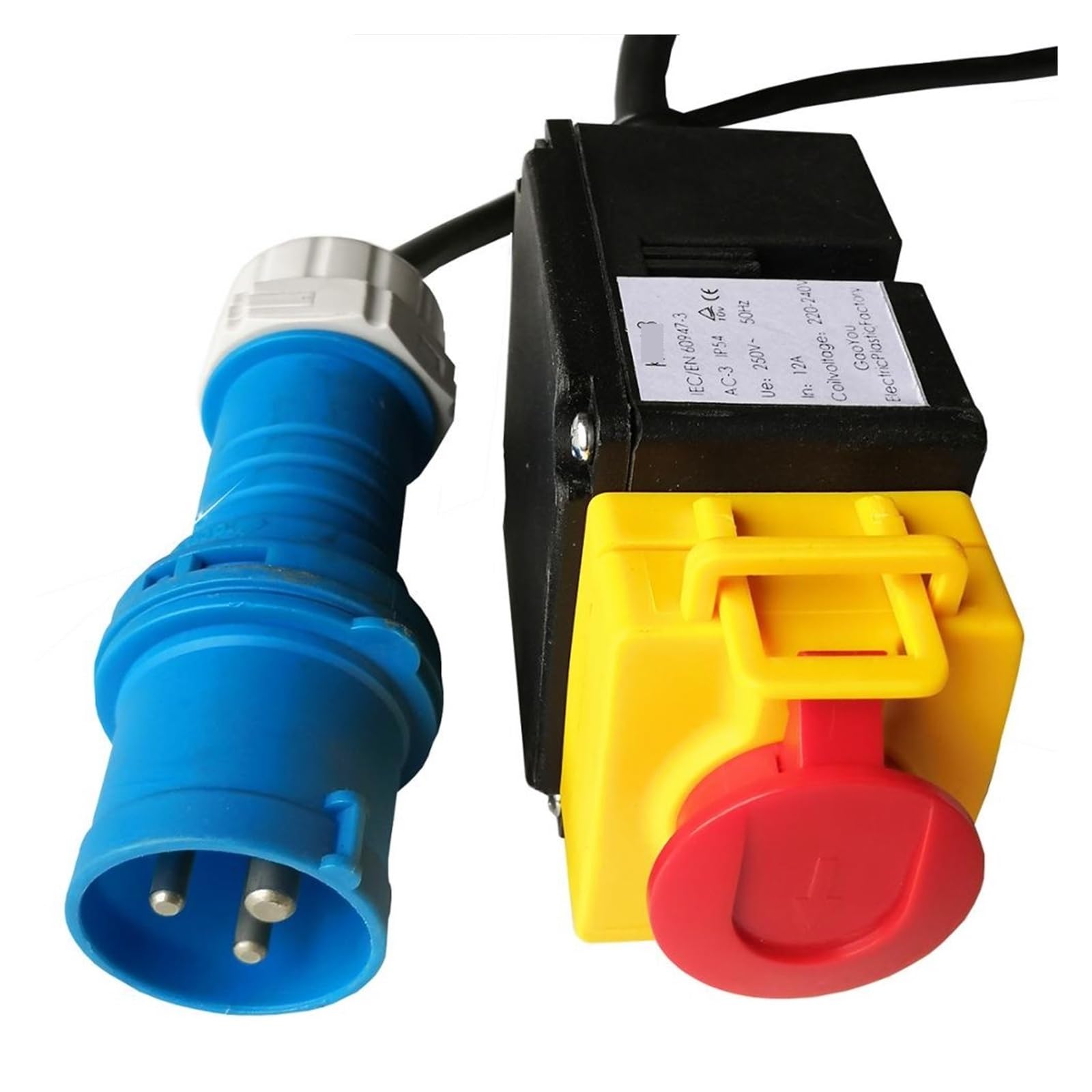 Interruptores pulsadores industriales 2 en 1 KOA8, interruptor pulsador de parada de emergencia, reemplazo de enchufe P331 2P+E