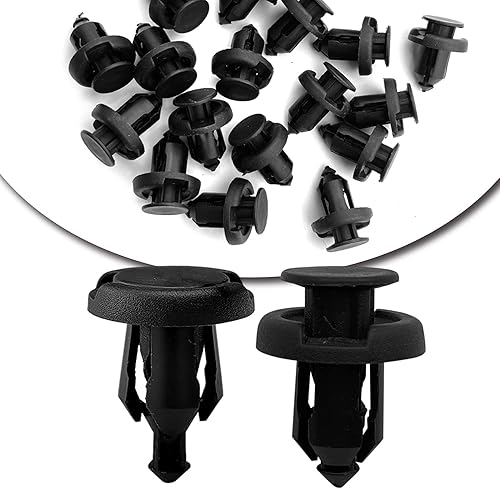 20 clips para guardabarros de parachoques, clip de revestimiento de guardabarros de 0.394 in compatible con Honda CR-V Accord Civic Acura