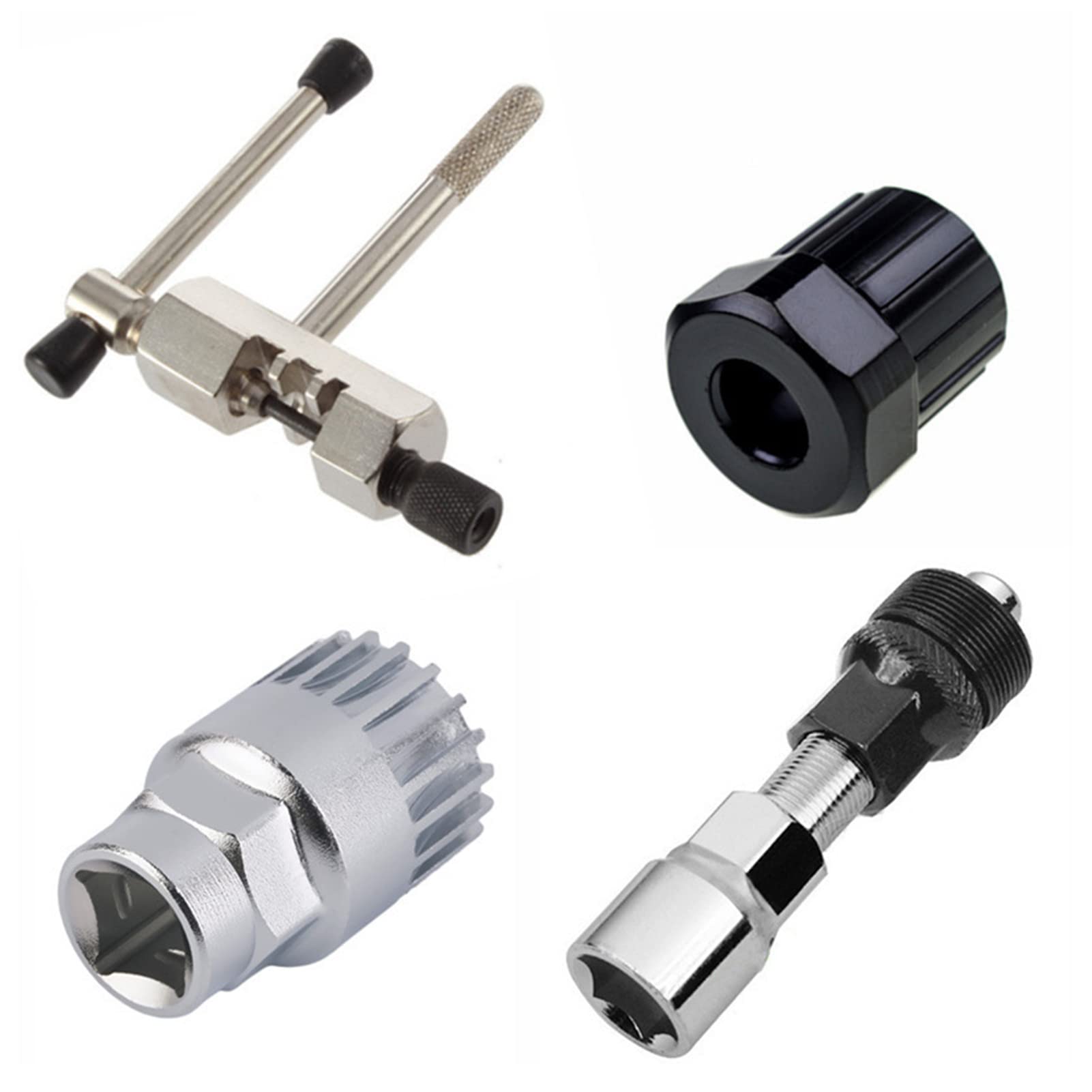 9 Pezzi Kit di Attrezzi Per Bici Attrezzi Per Riparazione Biciclette Chiave Per Rimozione Cassetta Estrattore Pedivella Movimento Centrale Ruota Libera Rimozione Manutenzione Pinze di Collegamento Int