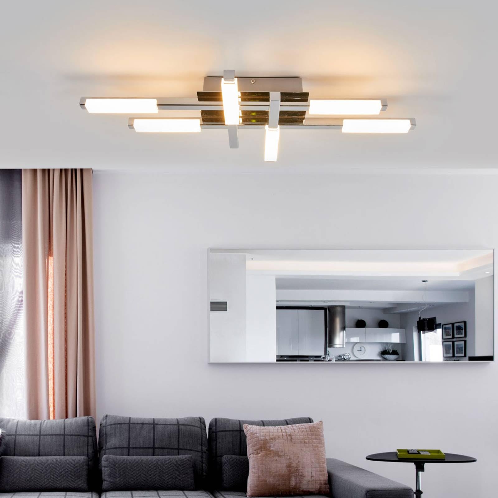 Lindby Plafoniera (Moderno) colore Argento, in Metallo ad es. Bagno lampadina inclusa plafoniera per bagno lampada
