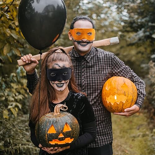 Miniatura 6 de 3 piezas máscara de ojos de ladrón de bandido negro máscara de traje de ladrón de carretera traje de disfraz de mascarada máscara de PVC máscara de