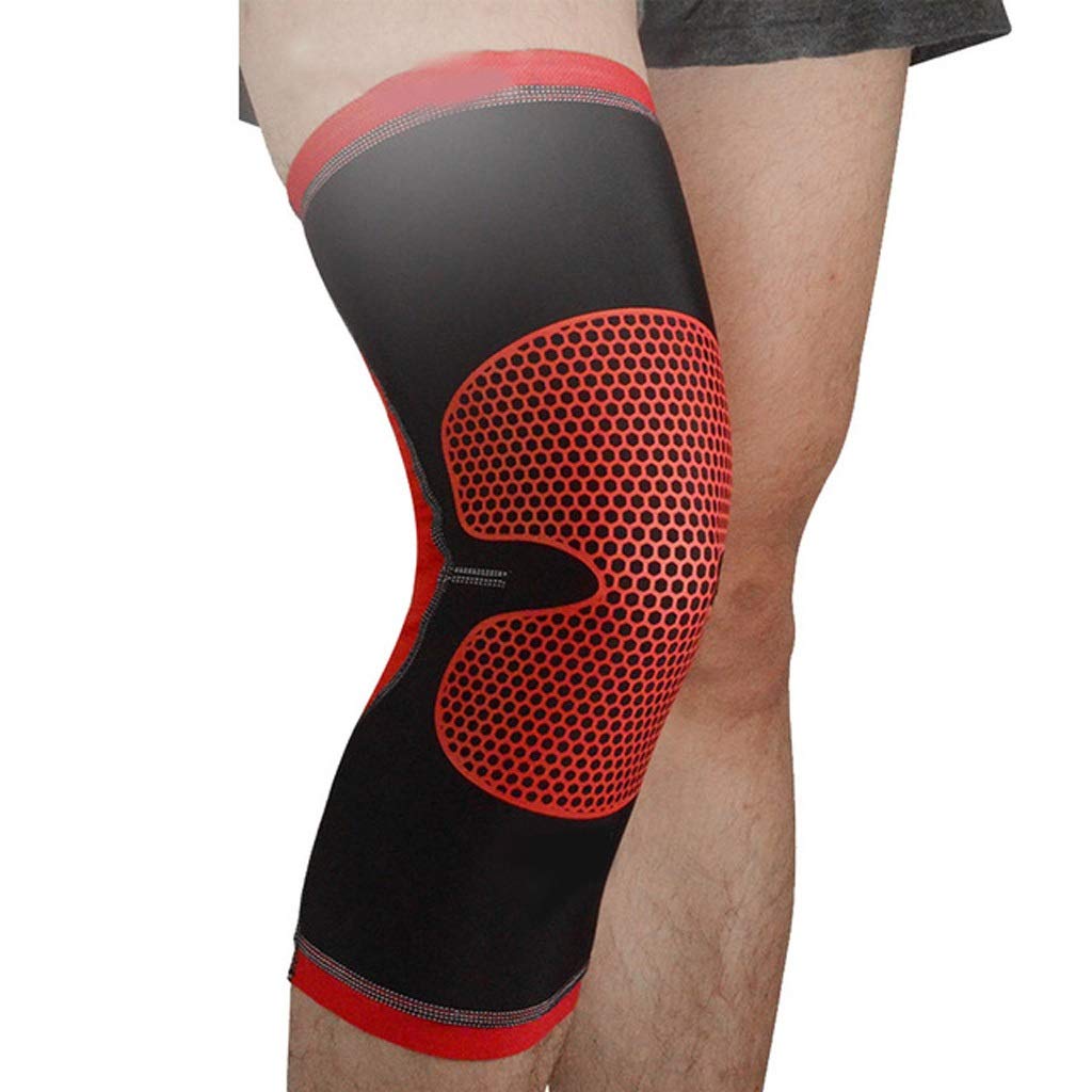 JFDBGU 1 Par Transpirable Protectores De Rodilla Elástica Almohadillas Bike Knee Brace Support Manga para El Gimnasio De Baloncesto(Blue,White,XL)